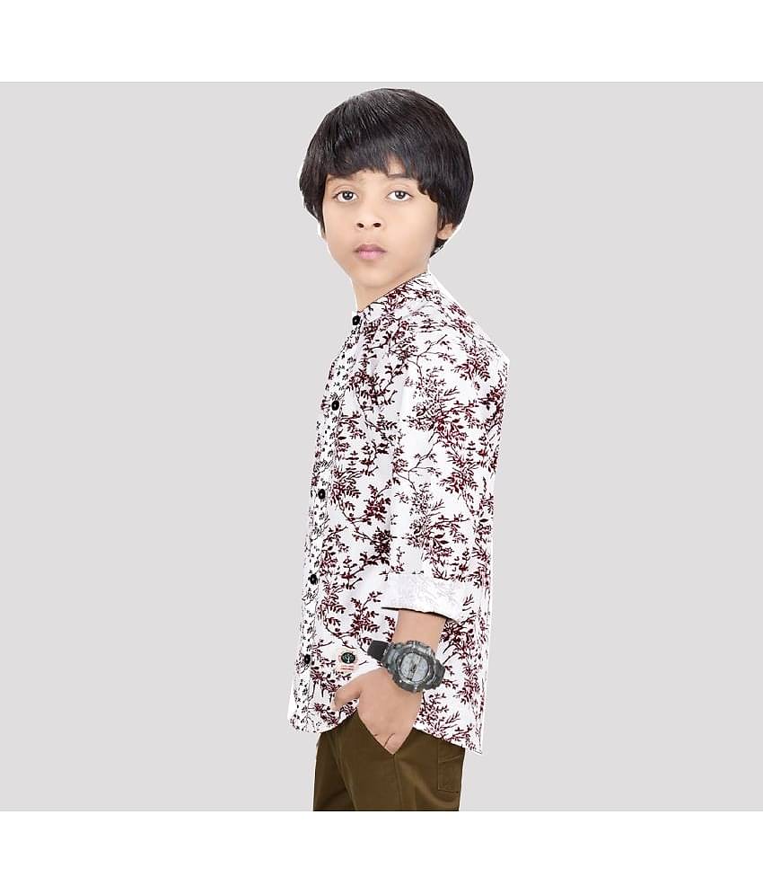 Made In The Shade Pack of 1 Boys 100% Cotton Full Sleeves Shirt ( Maroon )