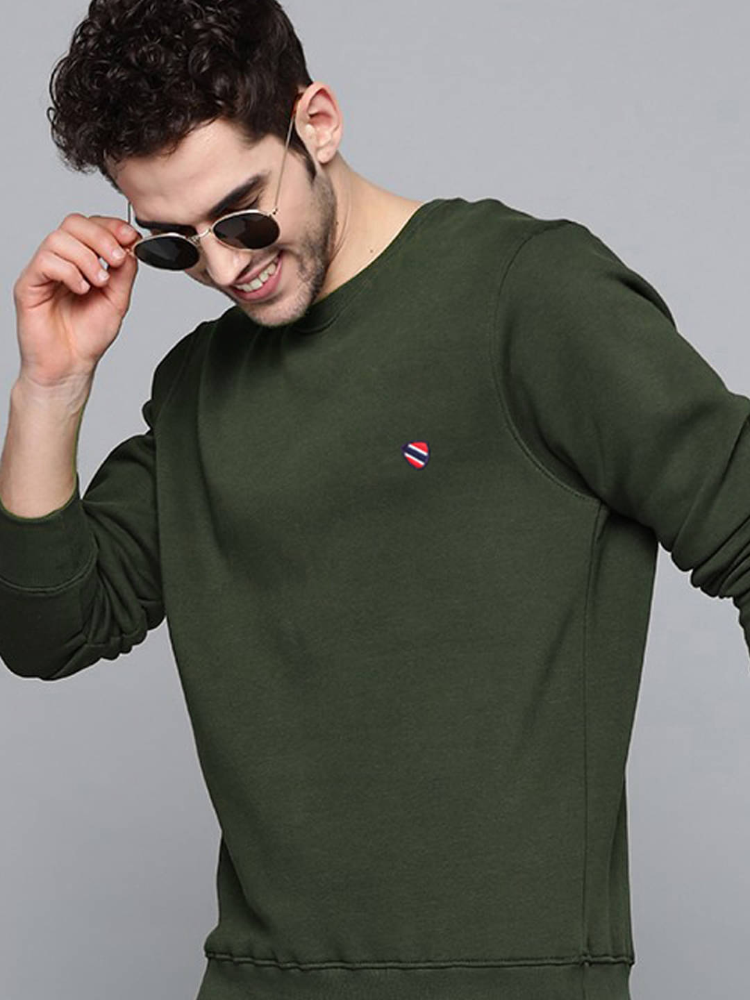 Merriment Fleece Round Neck Men's Sweatshirt - Olive ( Pack of 1 ) Merriment Fleece Round Neck Men's Sweatshirt - Olive ( Pack of 1 )