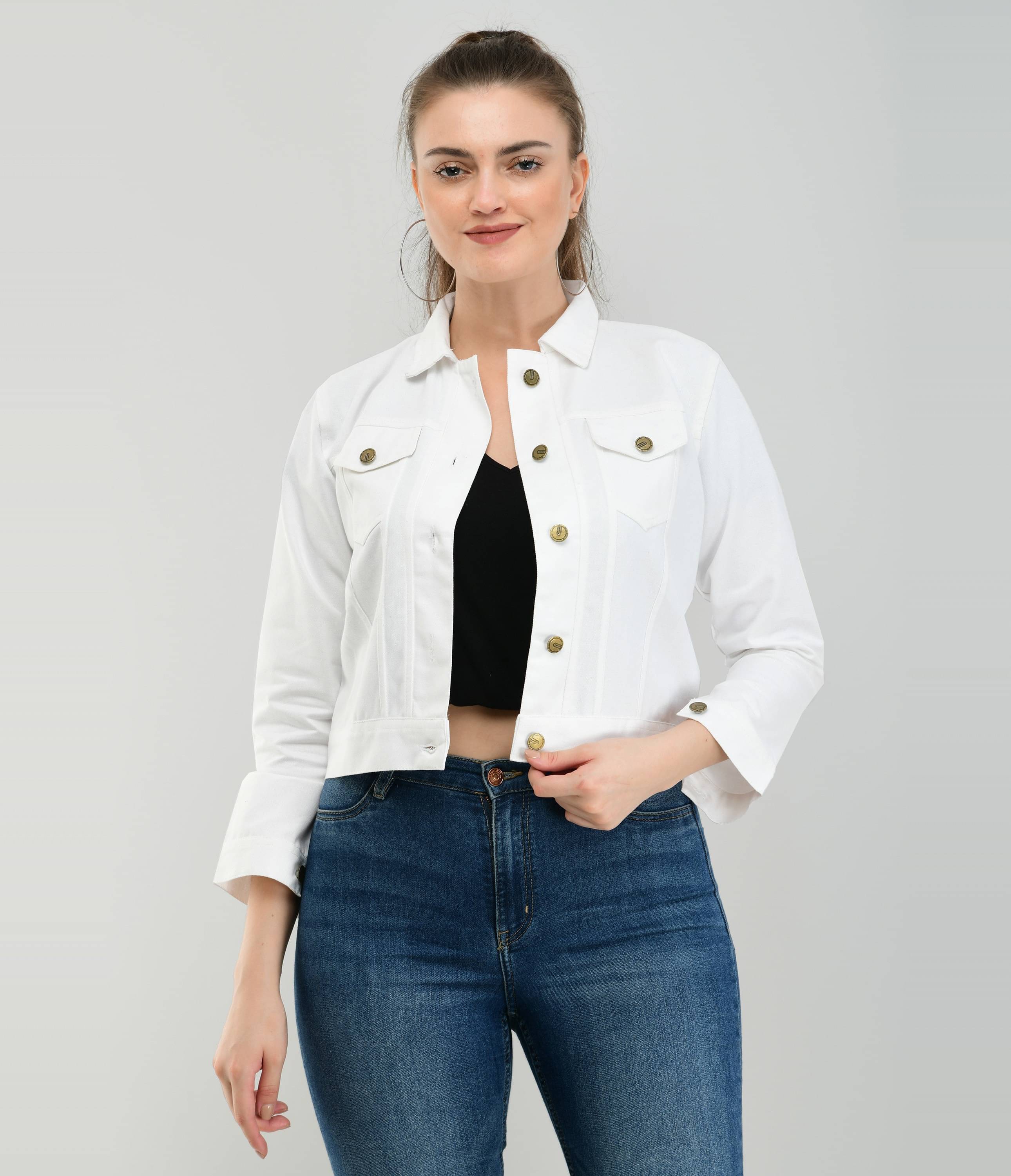 Montrez Women Regular Jacket ( White )     			Montrez Women Regular Jacket ( White )