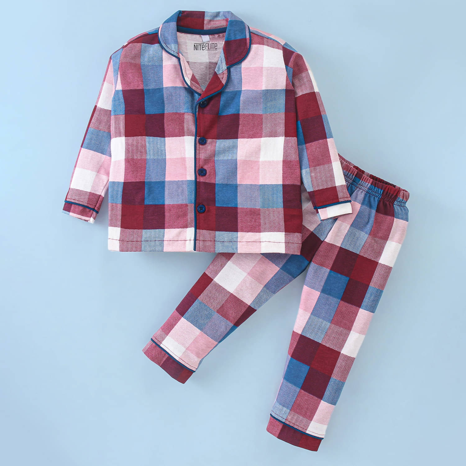 Nite Flite Pack of 1 Boys 100% Cotton Nightsuit Set ( Multicolor ) Nite Flite Pack of 1 Boys 100% Cotton Nightsuit Set ( Multicolor )
