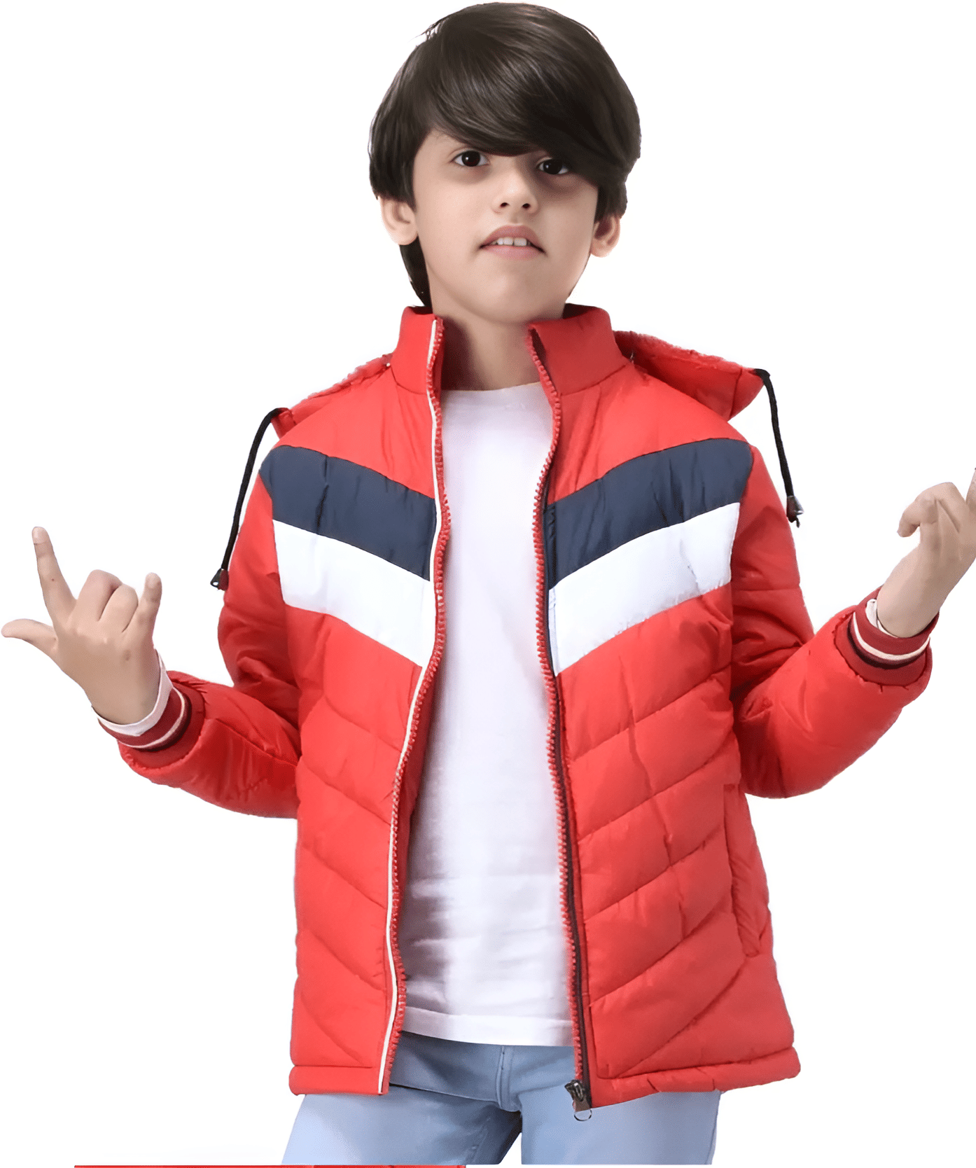     			PLUS PARADISE Boys Polyester Quilted & Bomber Jacket ( Red , Pack of 1 )