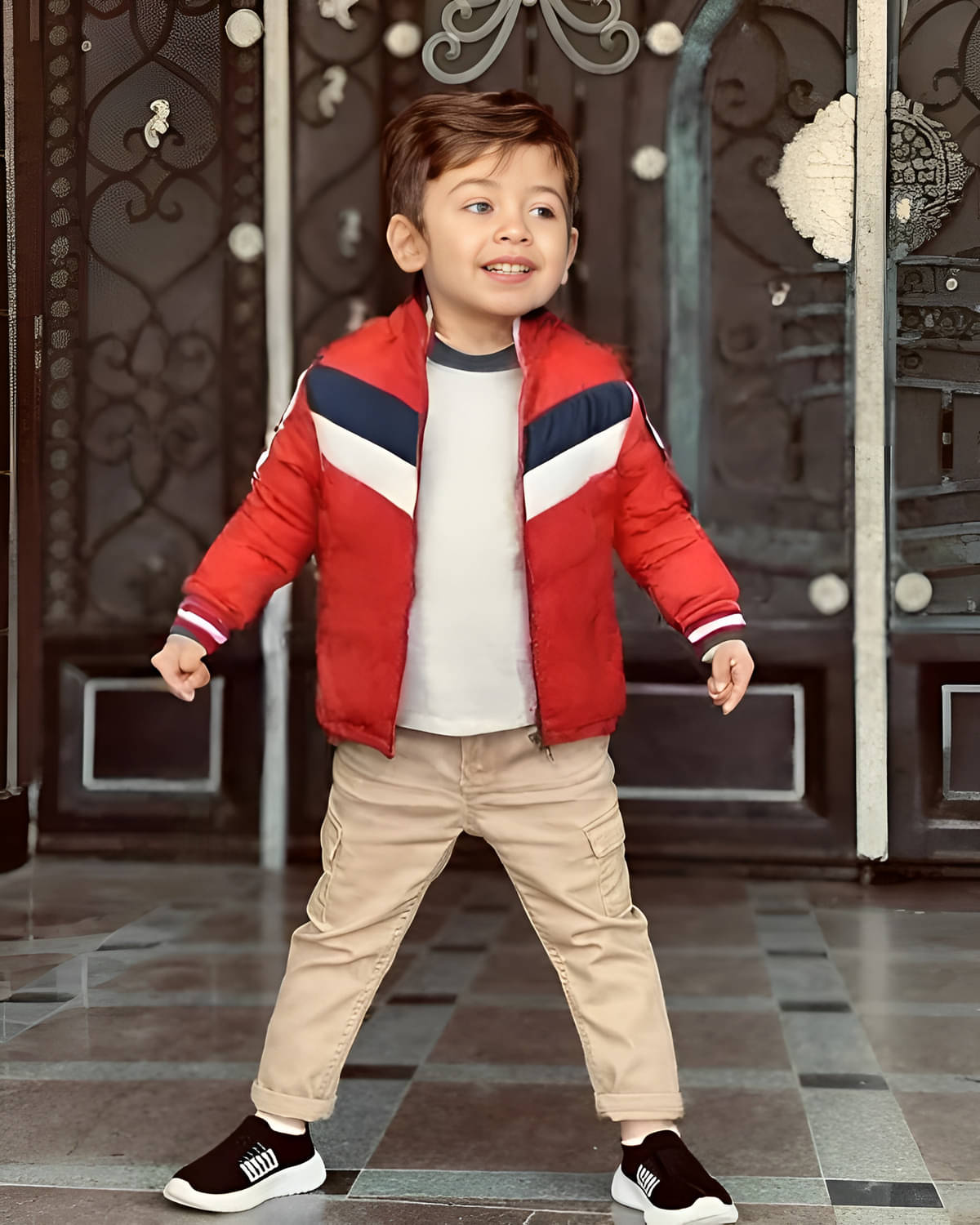 PLUS PARADISE Boys Polyester Quilted & Bomber Jacket ( Red , Pack of 1 ) PLUS PARADISE Boys Polyester Quilted & Bomber Jacket ( Red , Pack of 1 )