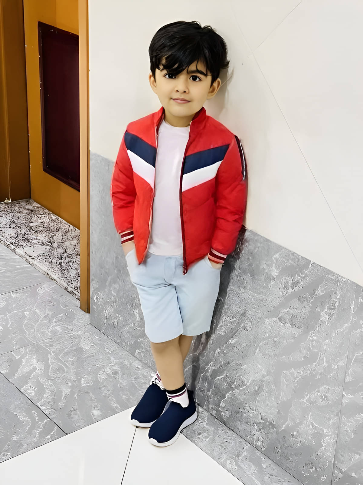 PLUS PARADISE Boys Polyester Quilted & Bomber Jacket ( Red , Pack of 1 ) PLUS PARADISE Boys Polyester Quilted & Bomber Jacket ( Red , Pack of 1 )
