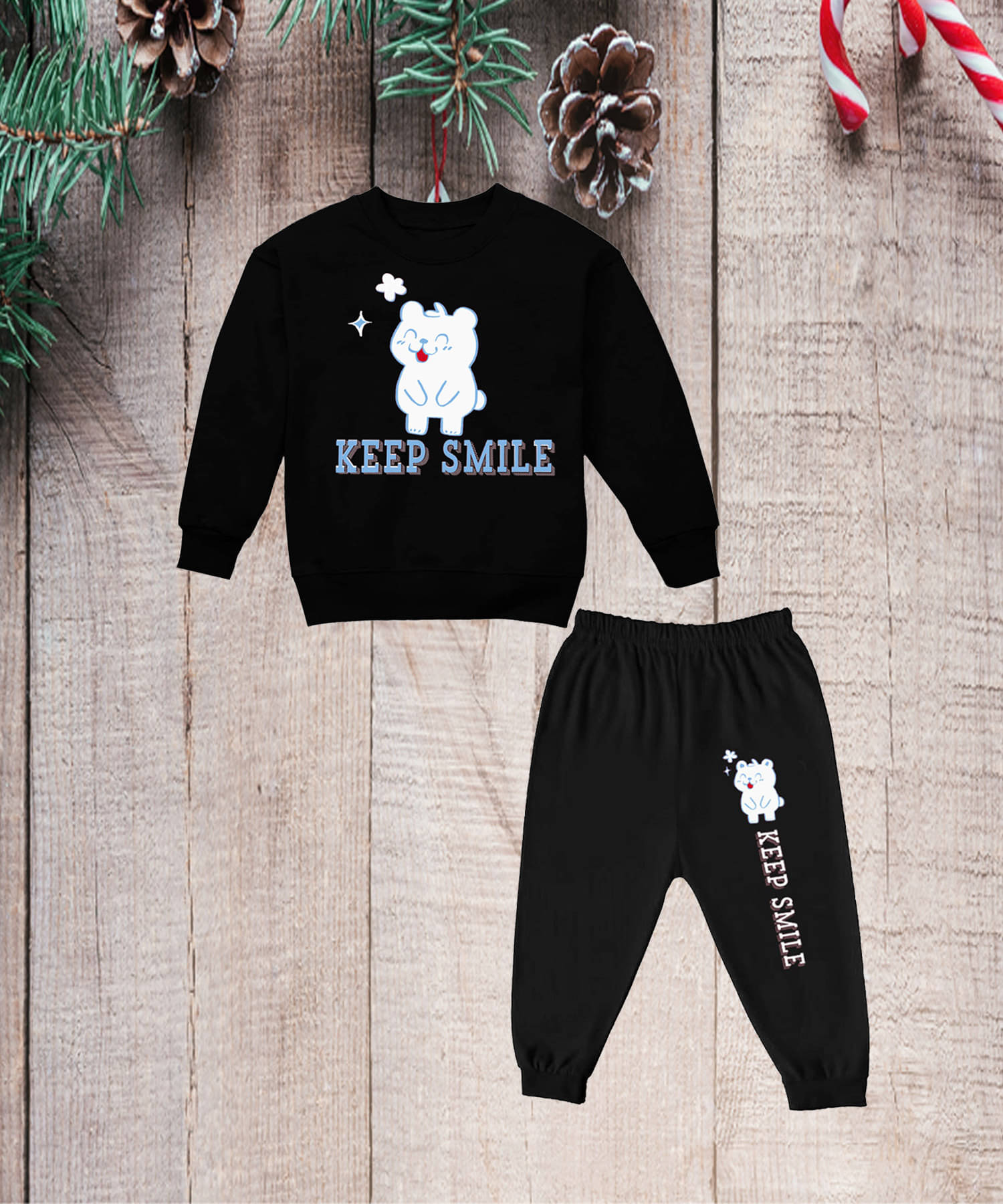 RBF84 Pack of 1 Boys Fleece Sweatshirt & Trackpant Set ( Black ) RBF84 Pack of 1 Boys Fleece Sweatshirt & Trackpant Set ( Black )