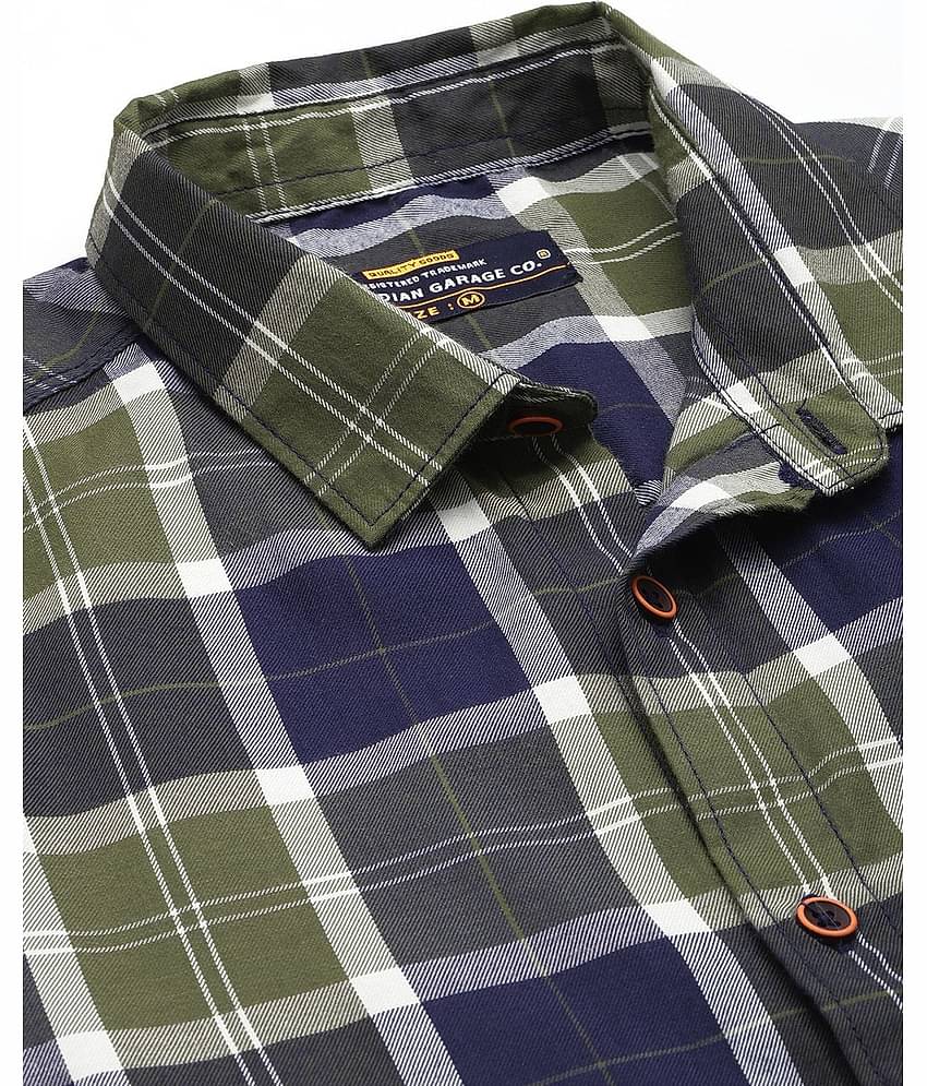 The Indian Garage Co Men Smart Slim Fit Opaque Checked Casual Shirt