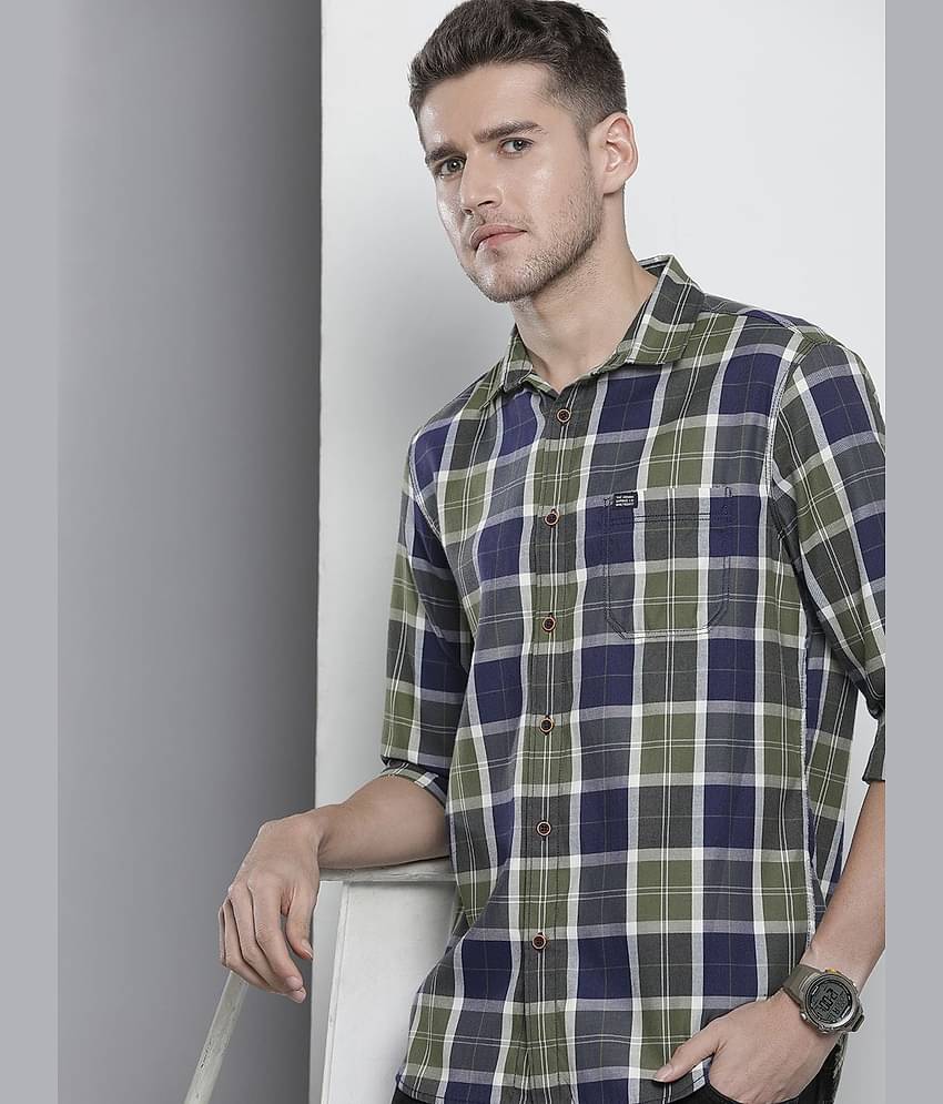 The Indian Garage Co Men Smart Slim Fit Opaque Checked Casual Shirt