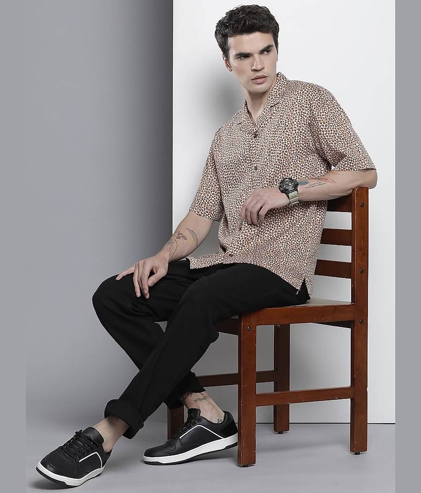 The Indian Garage Co Slim Fit Animal Opaque Printed Party Shirt