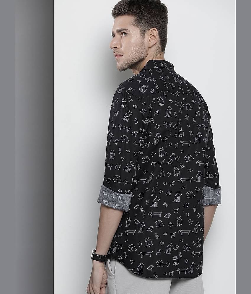 The Indian Garage Co Slim Fit Opaque Printed Cotton Casual Shirt