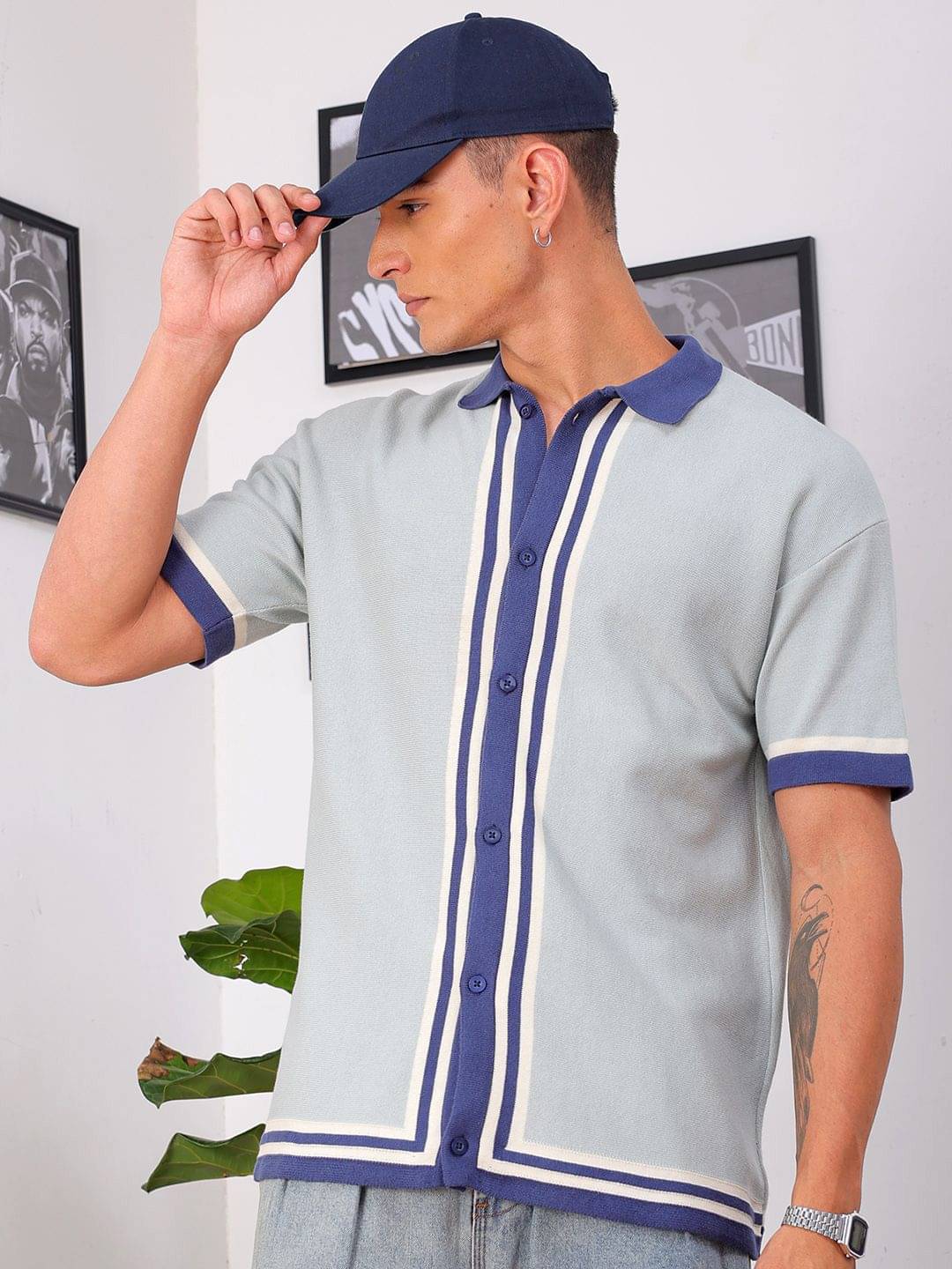 The Indian Garage Co Men Solid Casual Shirt     			The Indian Garage Co Men Solid Casual Shirt