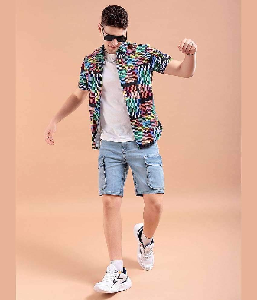 The Indian Garage Co Men Black Graphic Printed Casual Shirt