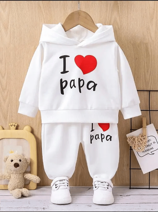 VELION Pack of 1 Boys Cotton Blend Sweatshirt & Trackpant Set ( White )