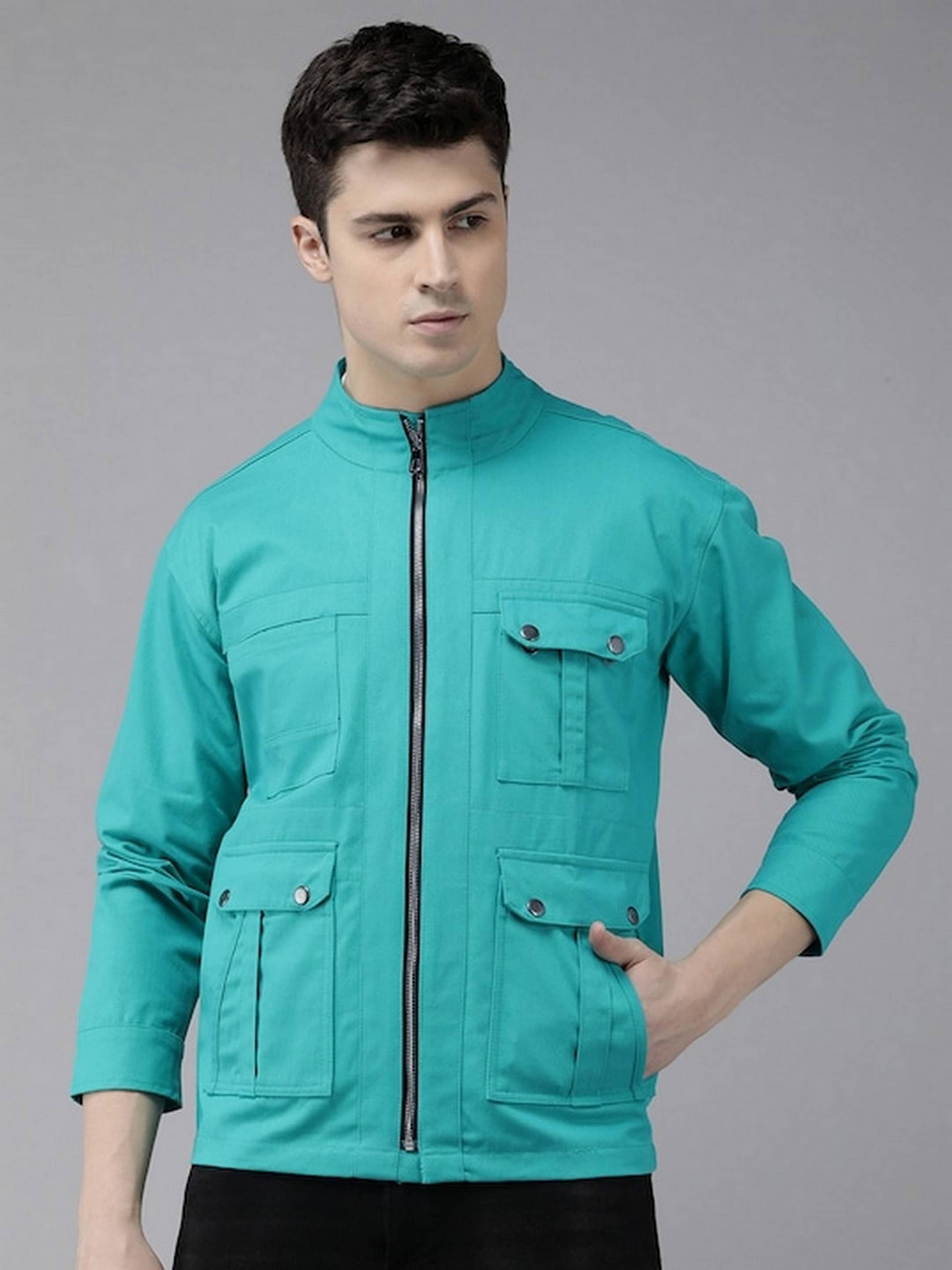 VOXATI Denim Men's Denim Jacket - Olive ( Pack of 1 )