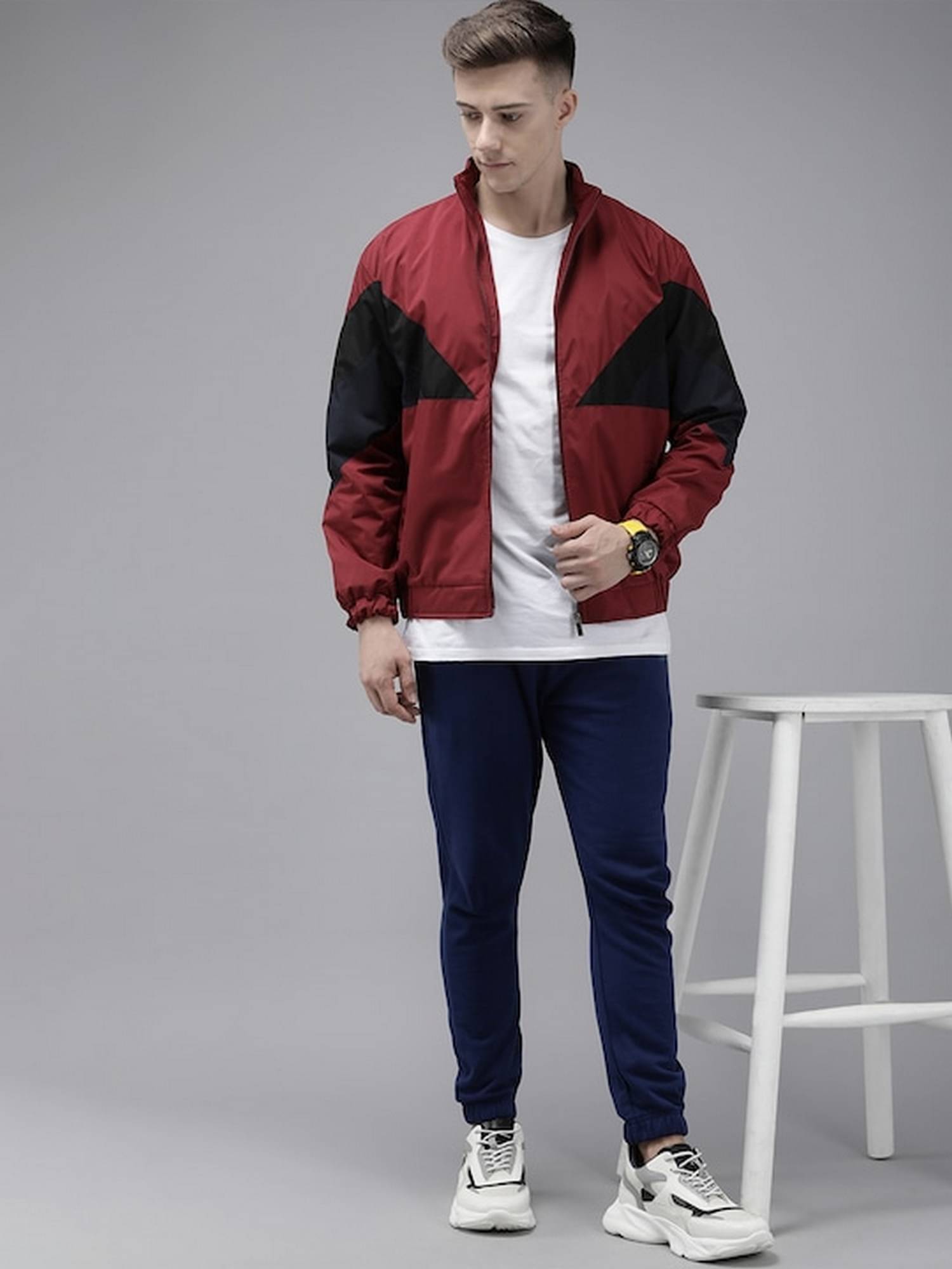     			VOXATI Polyester Men's Quilted & Bomber Jacket - Maroon ( Pack of 1 )