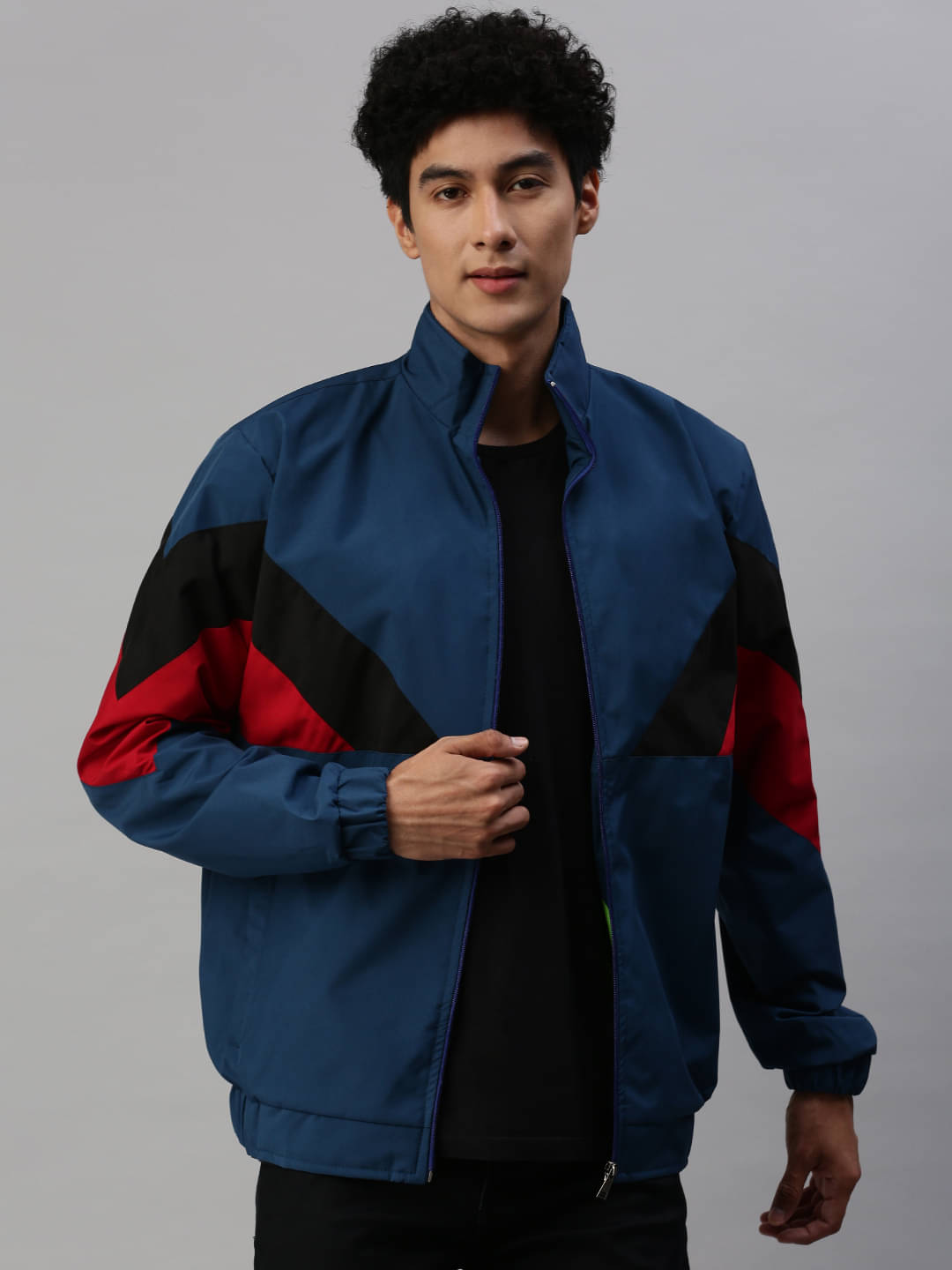     			VOXATI Polyester Men's Windcheater Jacket - Navy ( Pack of 1 )