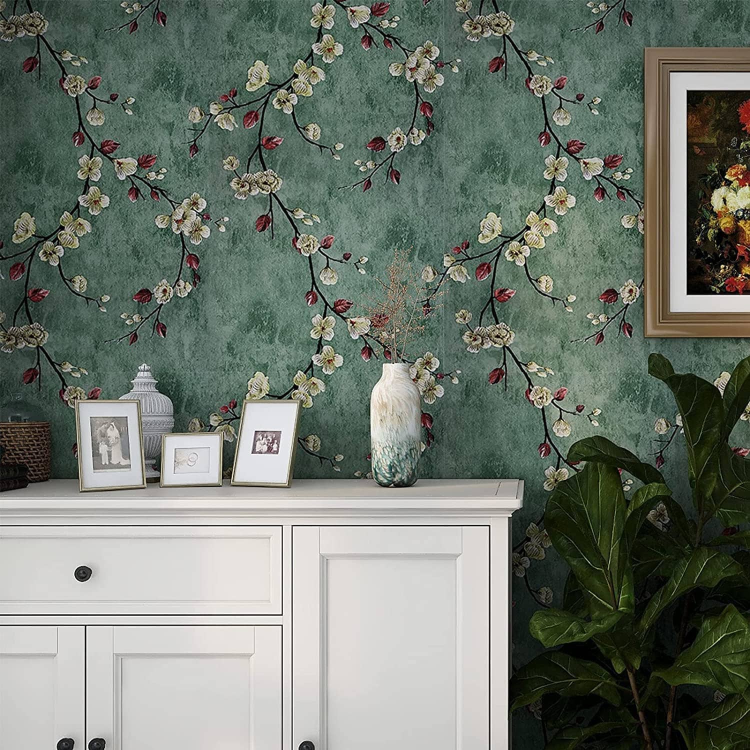 sekhmert Floral Wallpaper ( 45 x 500 ) cm ( Pack of 1 )
