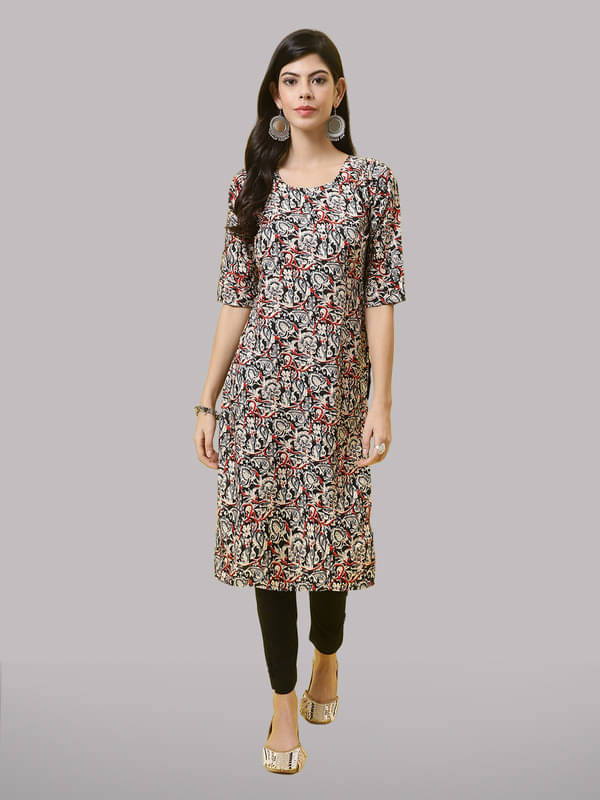 1 Stop Fashion Pack of 1 Crepe Printed Nayra Women's Kurti - ( Grey ) 1 Stop Fashion Pack of 1 Crepe Printed Nayra Women's Kurti - ( Grey )