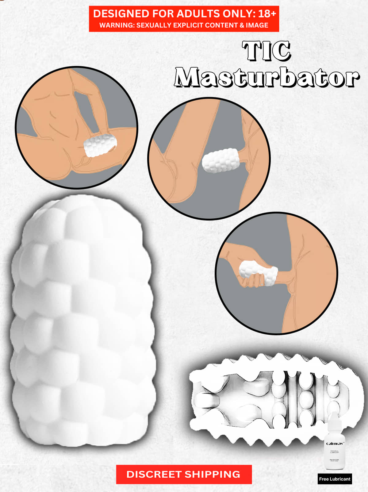 Discreet Masturbation Sleeve for Men Handjob Stroker Masturbator Adult Sex Toys for Men Pleasure with Free Lube – Naughty Nights