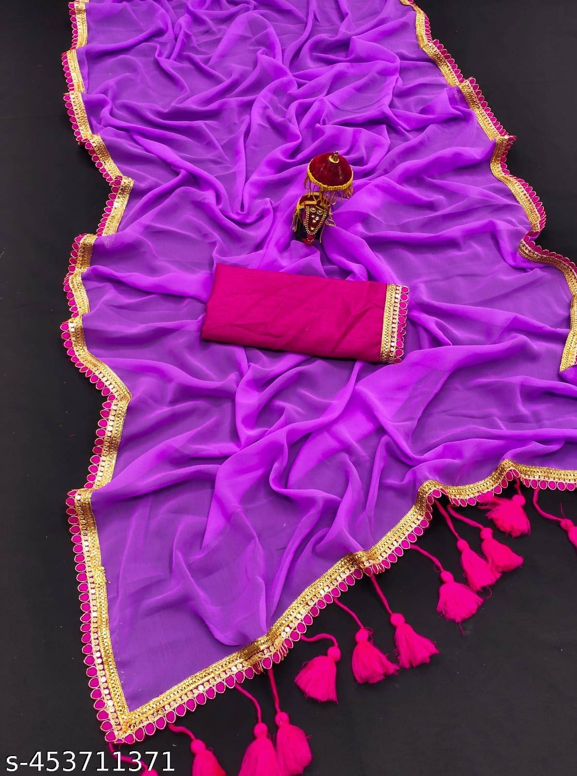 Kalpana Creation Georgette Embroidered Saree With Unstitched Blouse Piece ( Multicolor ) Kalpana Creation Georgette Embroidered Saree With Unstitched Blouse Piece ( Multicolor )