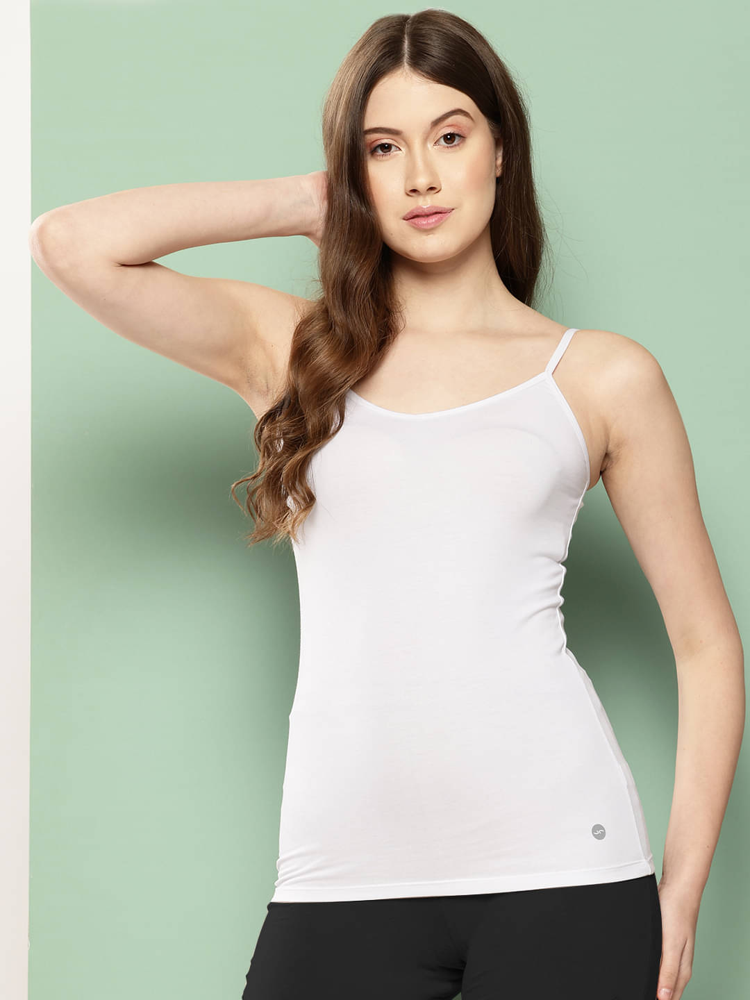 Leading Lady Pack of 1 Camisole/ Tank Top Cotton Blended Camisoles ( White ) Leading Lady Pack of 1 Camisole/ Tank Top Cotton Blended Camisoles ( White )