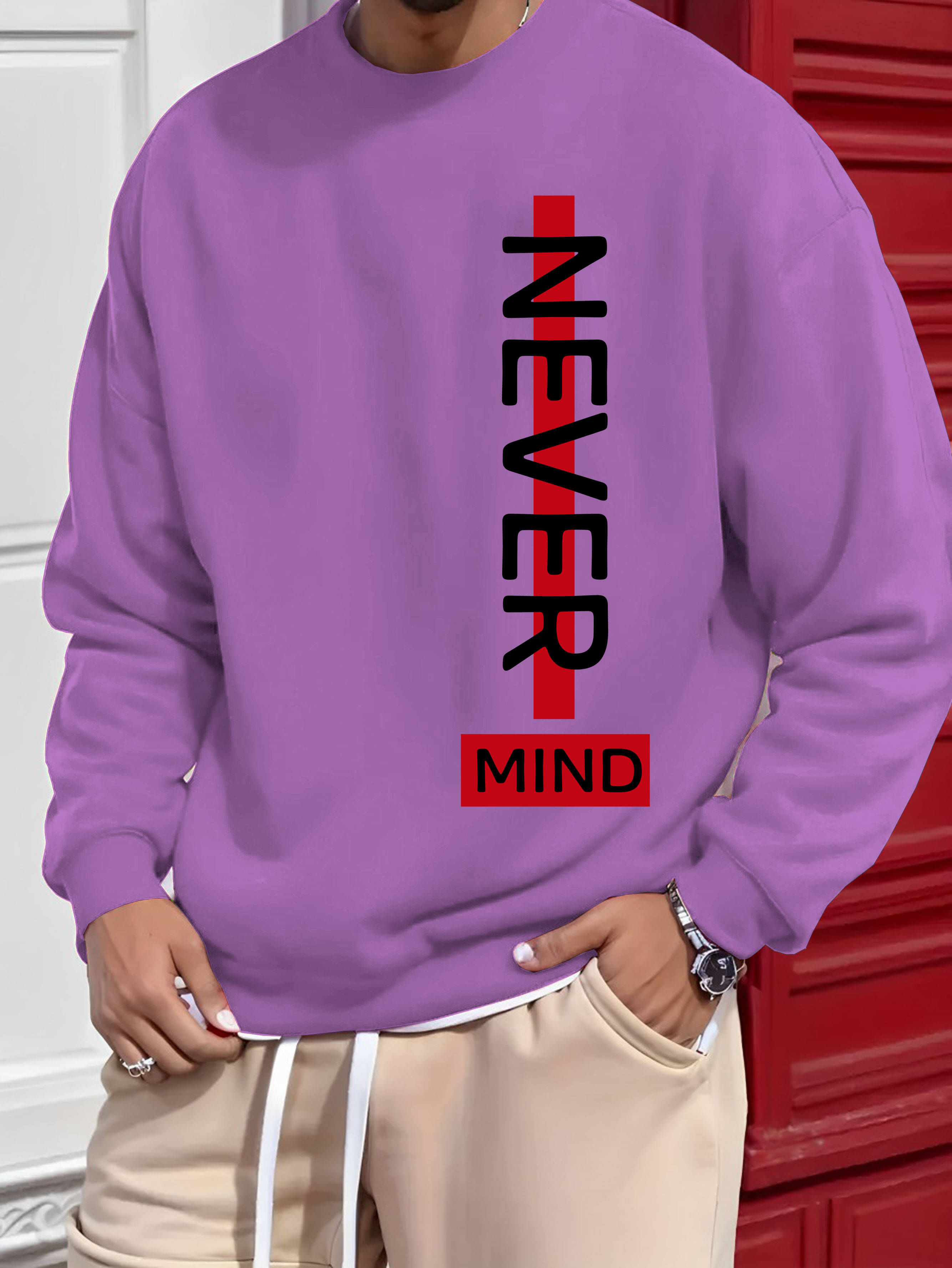 Lecowar Fleece Round Neck Men's Sweatshirt - Purple ( Pack of 1 )     			Lecowar Fleece Round Neck Men's Sweatshirt - Purple ( Pack of 1 )