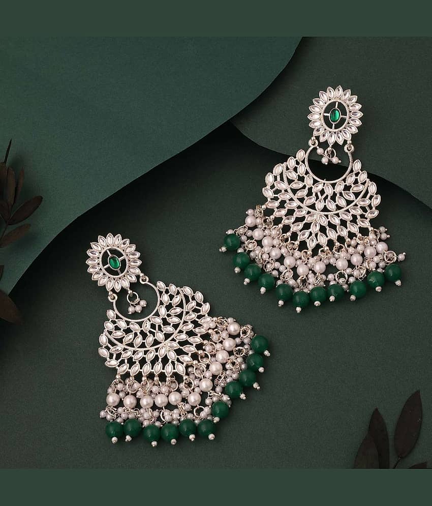 Lyriss Multicolor Chandelier Earrings ( Pack of 1 ) - Earrings | Buy online on ZillyBuy