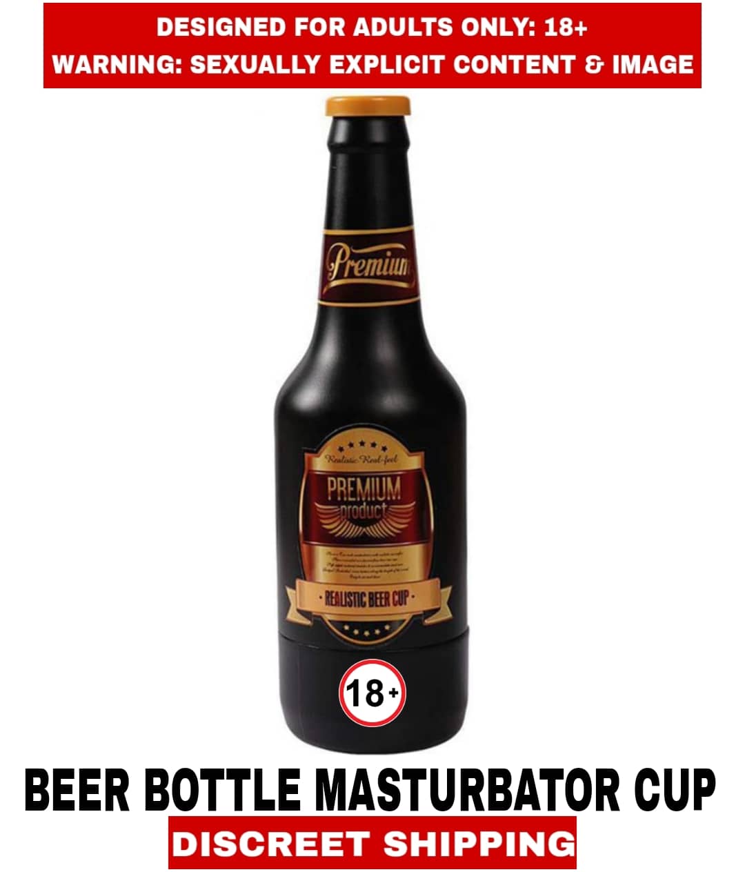 New Beer Bottle Cup Real Vagina Masturbator Silicon Male Sexy Masturbator Fleshtight Cup For Men