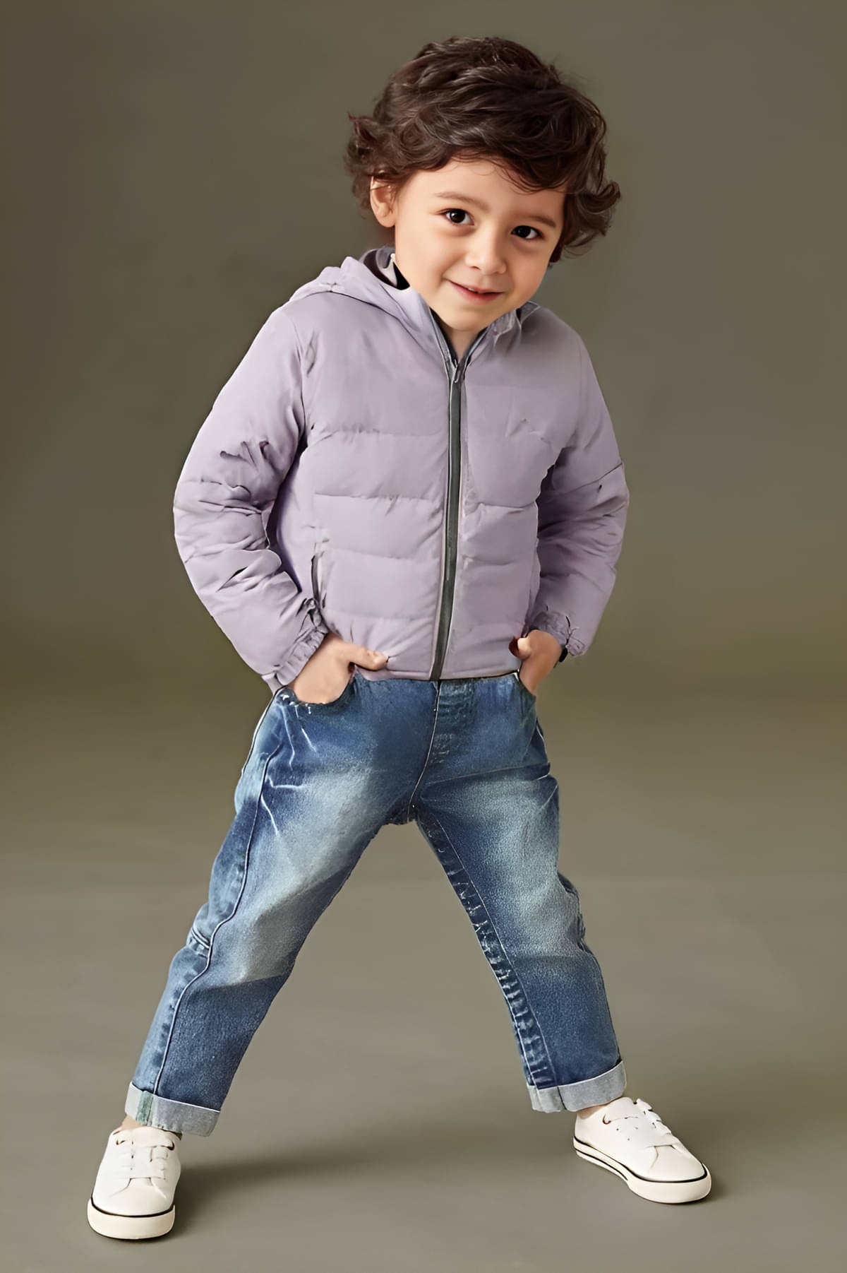PLUS PARADISE Boys Polyester Quilted & Bomber Jacket ( Grey , Pack of 1 ) PLUS PARADISE Boys Polyester Quilted & Bomber Jacket ( Grey , Pack of 1 )