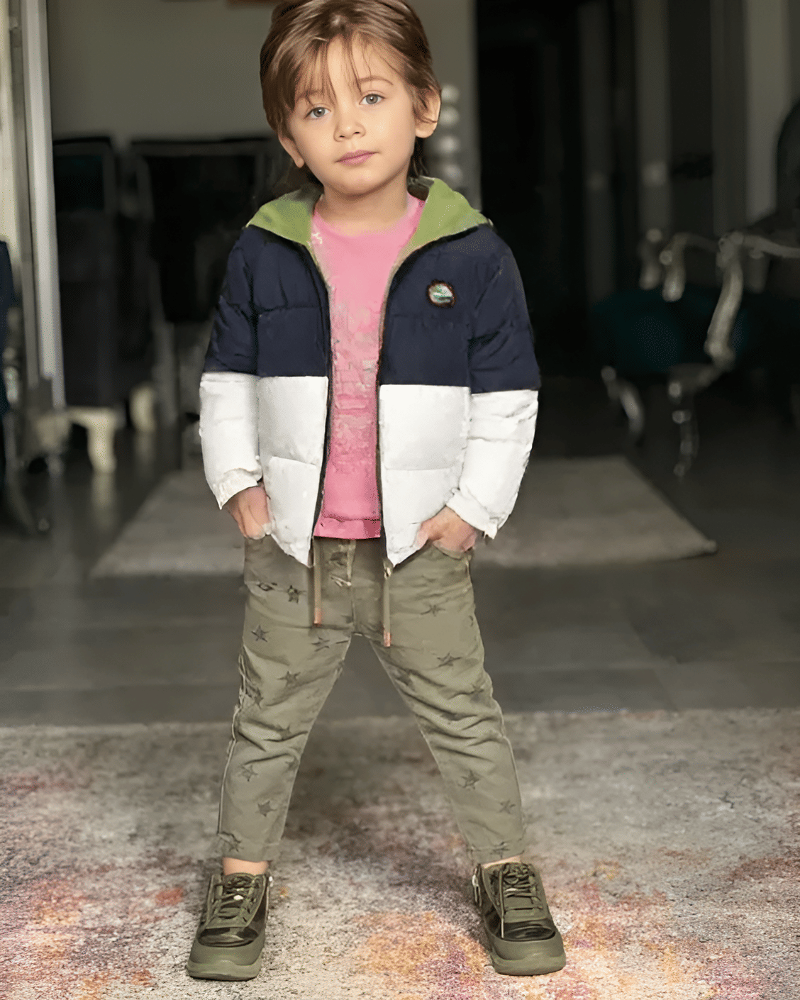     			PLUS PARADISE Boys Polyester Quilted & Bomber Jacket ( Navy , Pack of 1 )