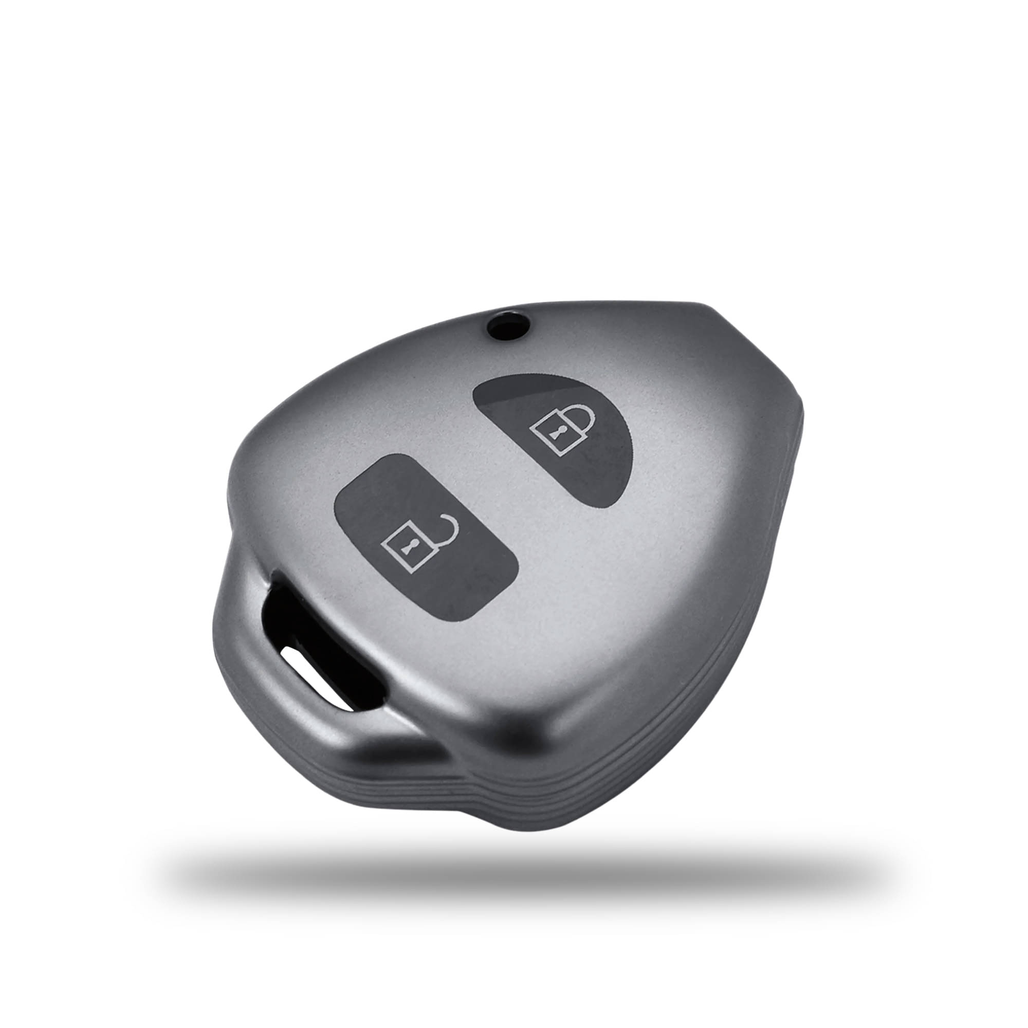 SIAGO TPU Key Cover and Metal Keychain Compatible for innova, Fortuner 2 Button Smart Key (Grey Pack of 1) SIAGO TPU Key Cover and Metal Keychain Compatible for innova, Fortuner 2 Button Smart Key (Grey Pack of 1)