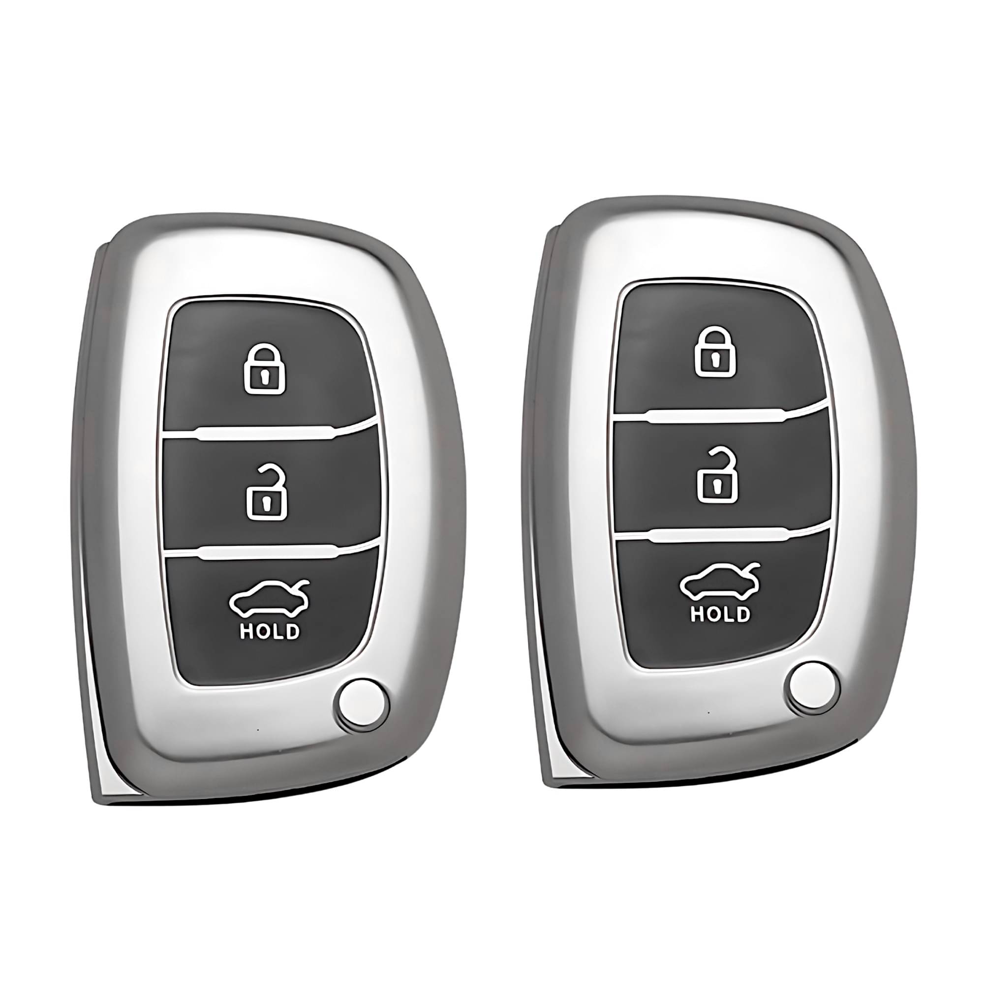 SIAGO TPU Key Cover and Metal Keychain Compatible for Hyundai Aura Elantra I.10 Grand Nios I.20 Elite Verna 4S Creta I.10 Grand I.20 Activa Tucson Xcent 3 Button Smart Key (Grey Pack of 2) SIAGO TPU Key Cover and Metal Keychain Compatible for Hyundai Aura Elantra I.10 Grand Nios I.20 Elite Verna 4S Creta I.10 Grand I.20 Activa Tucson Xcent 3 Button Smart Key (Grey Pack of 2)