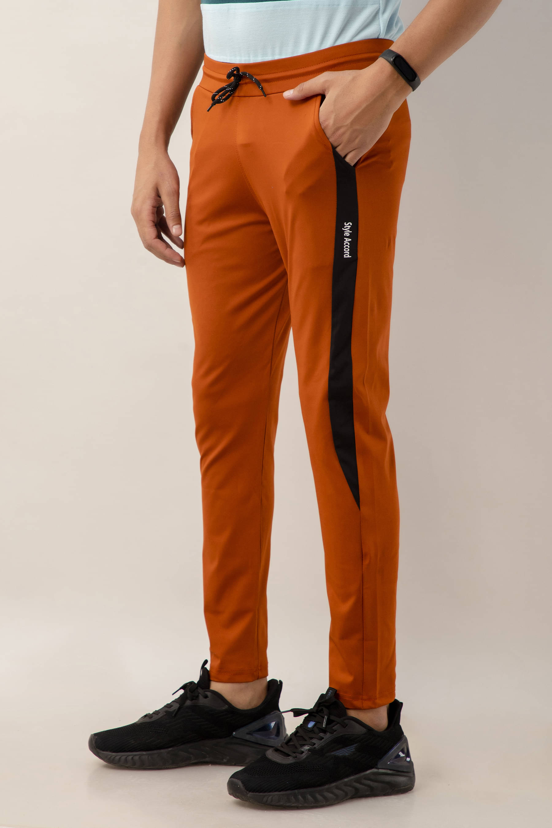     			STYLE ACCORD Rust Lycra Men's Trackpants ( Pack of 1 )