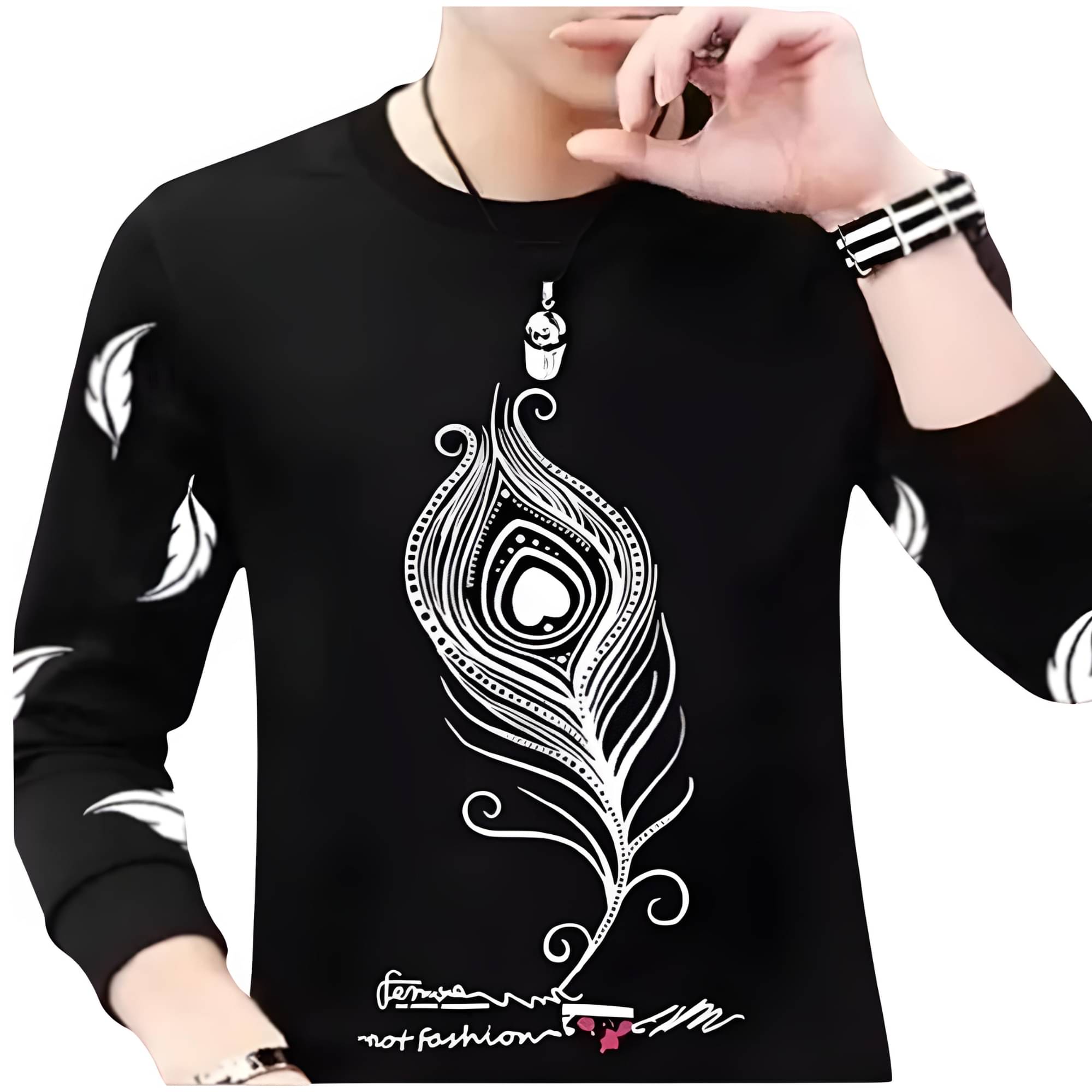 TICOSS Pack of 1 Cotton Blend Regular Fit Men's T-Shirt ( Black ) TICOSS Pack of 1 Cotton Blend Regular Fit Men's T-Shirt ( Black )