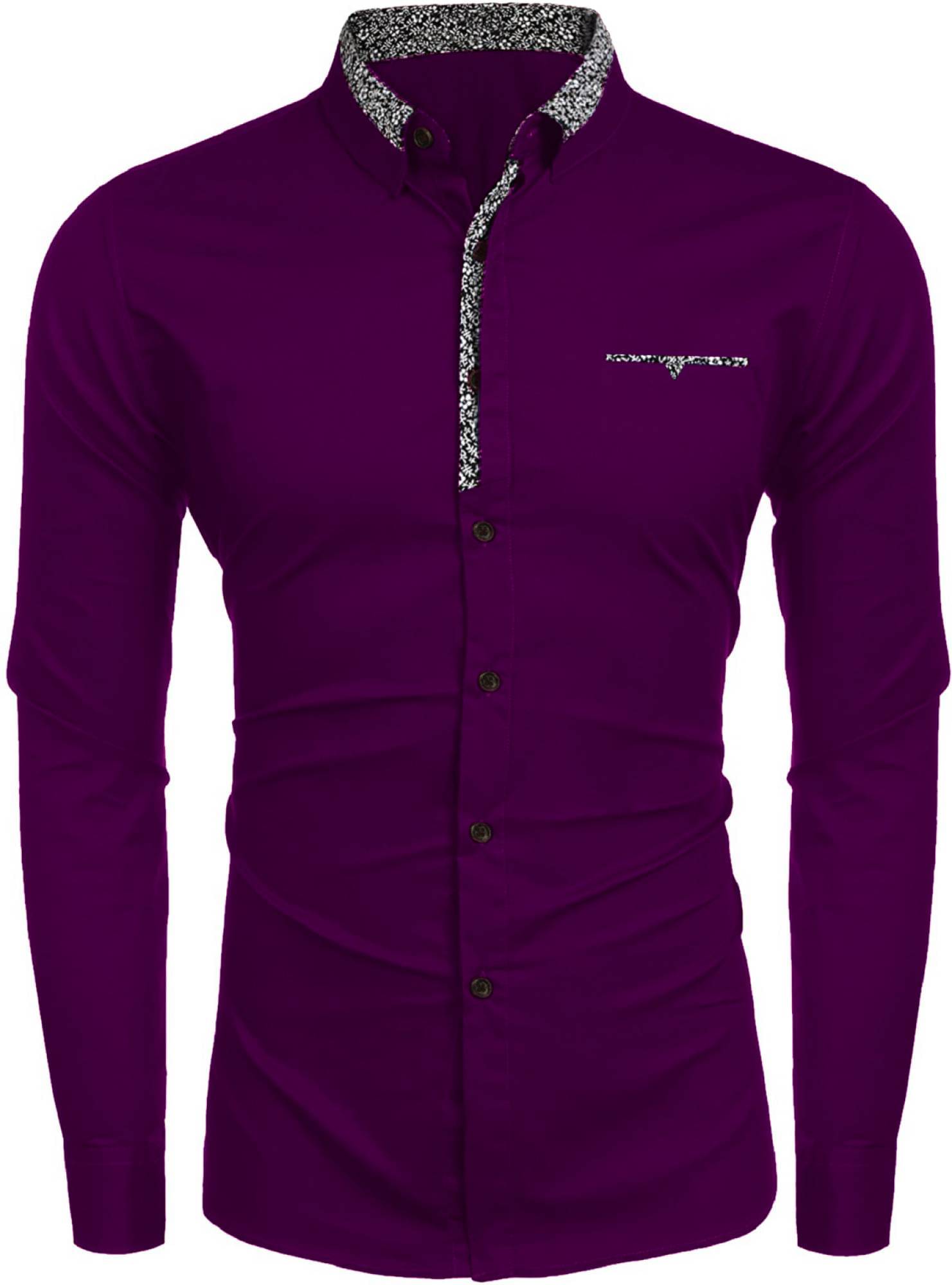     			VERTUSY Cotton Blend Regular Fit Printed Full Sleeves Men's Casual Shirt - Purple ( Pack of 1 )