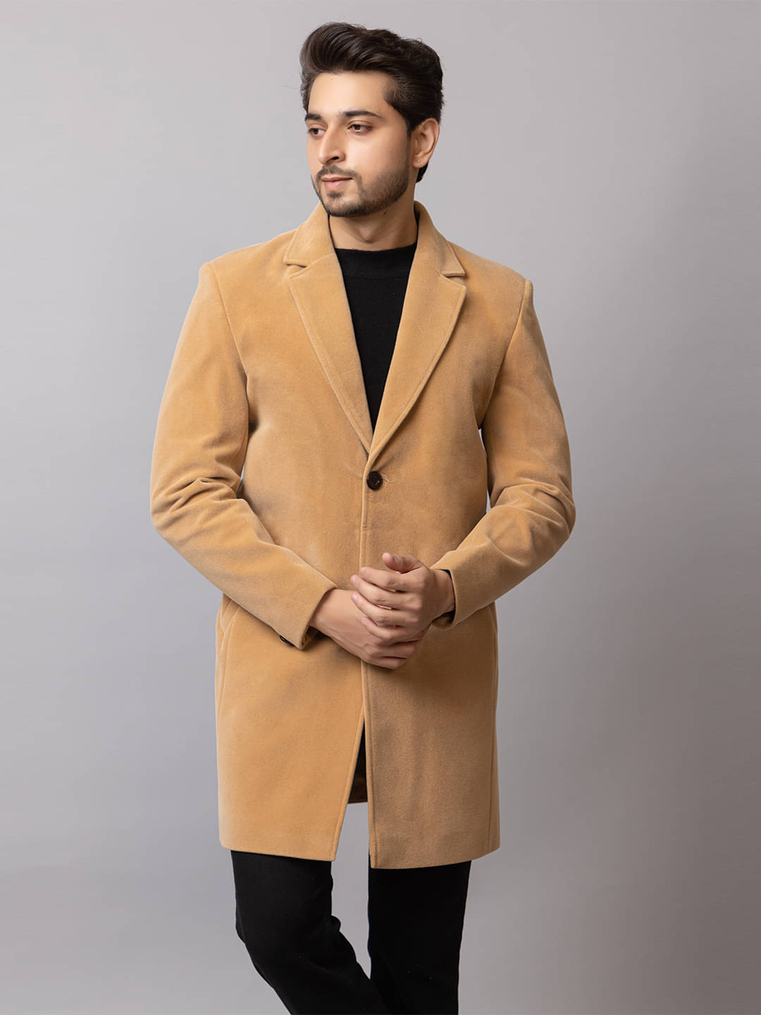     			YHA Woollen Blend Men's Casual Jacket - Camel ( Pack of 1 )