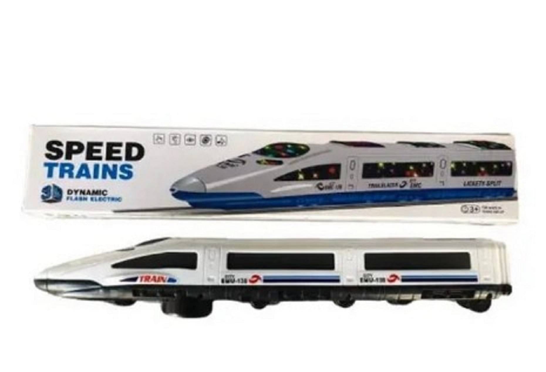     			1628Y2-YESKART Black Transparent Bump N Go Train for Kids with 3D Lights & Music | High Speed Bullet Train Without Track for Kids | 360 Degree Motion and Bump and Go Action
