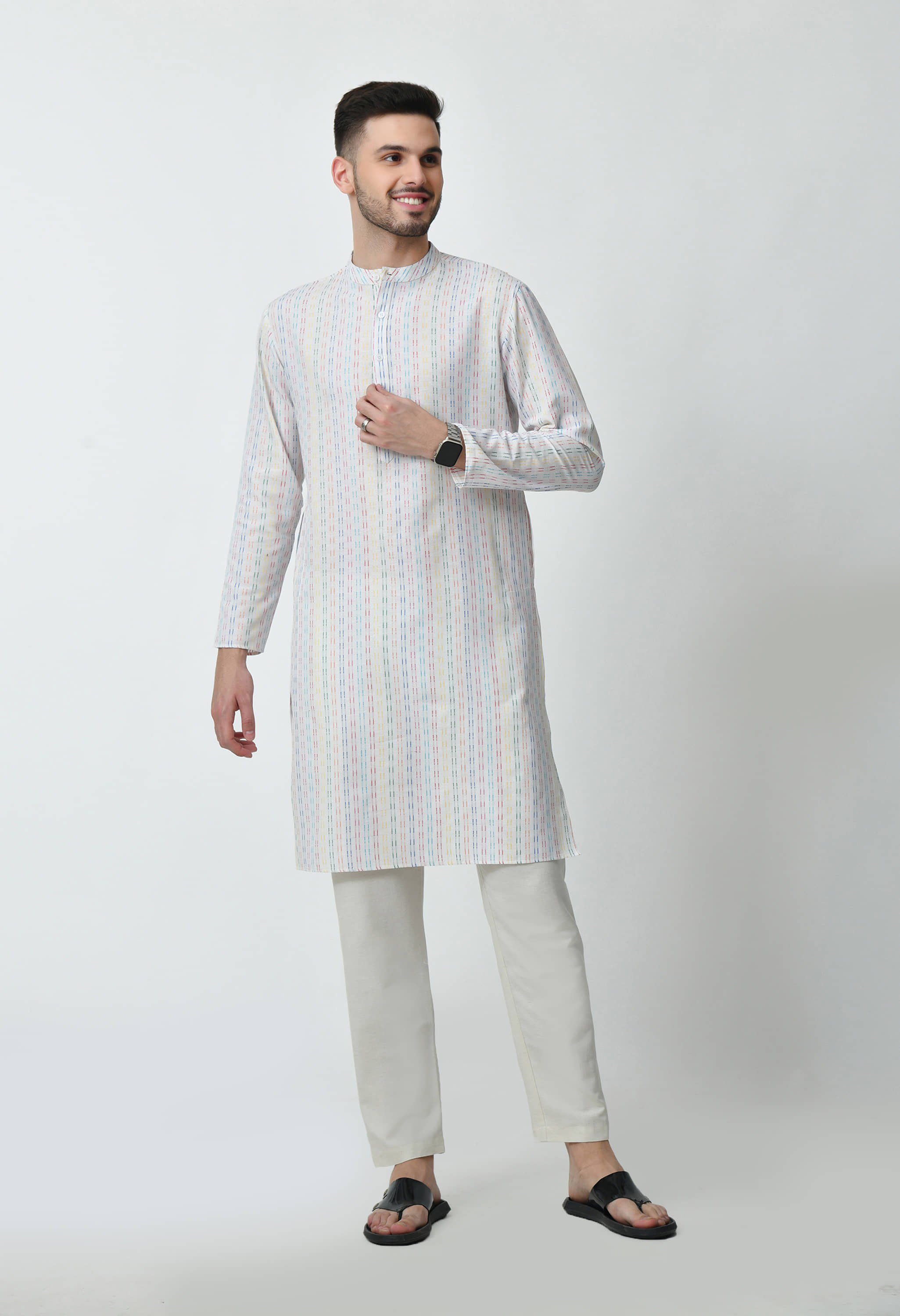ALL WAYS YOU Cotton Blend Printed Regular Kurta For Men ( Multi ) - Kurtas & Kurta Sets | Buy online on ZillyBuy