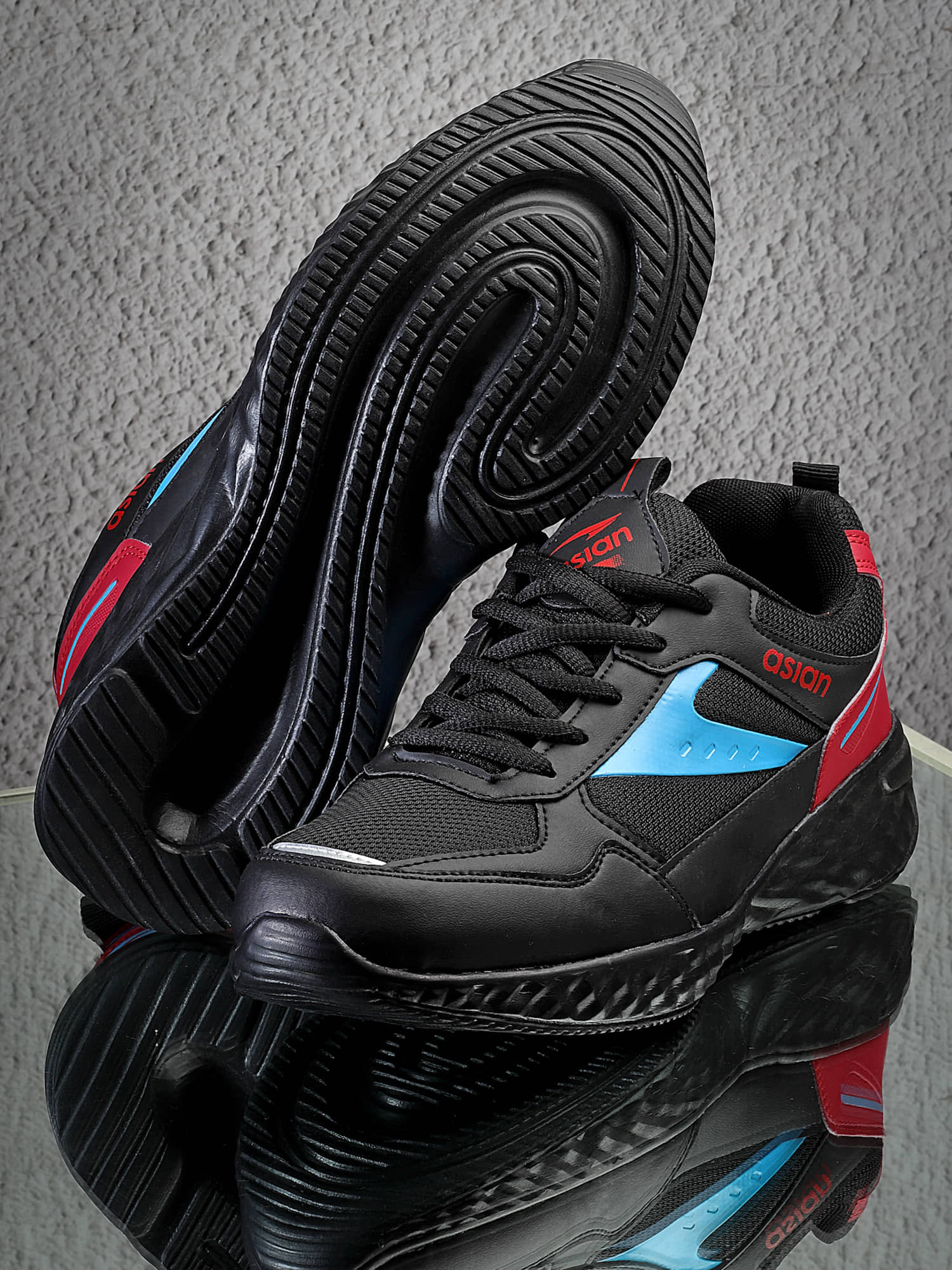 ASIAN TOOFAN-05 Black Men's Sports Running Shoes - Sports Shoes | Buy online on ZillyBuy