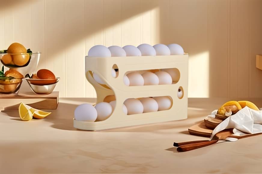    			Arni Rolling Egg Plastic Cream Multi-Purpose Container ( Set of 1 )