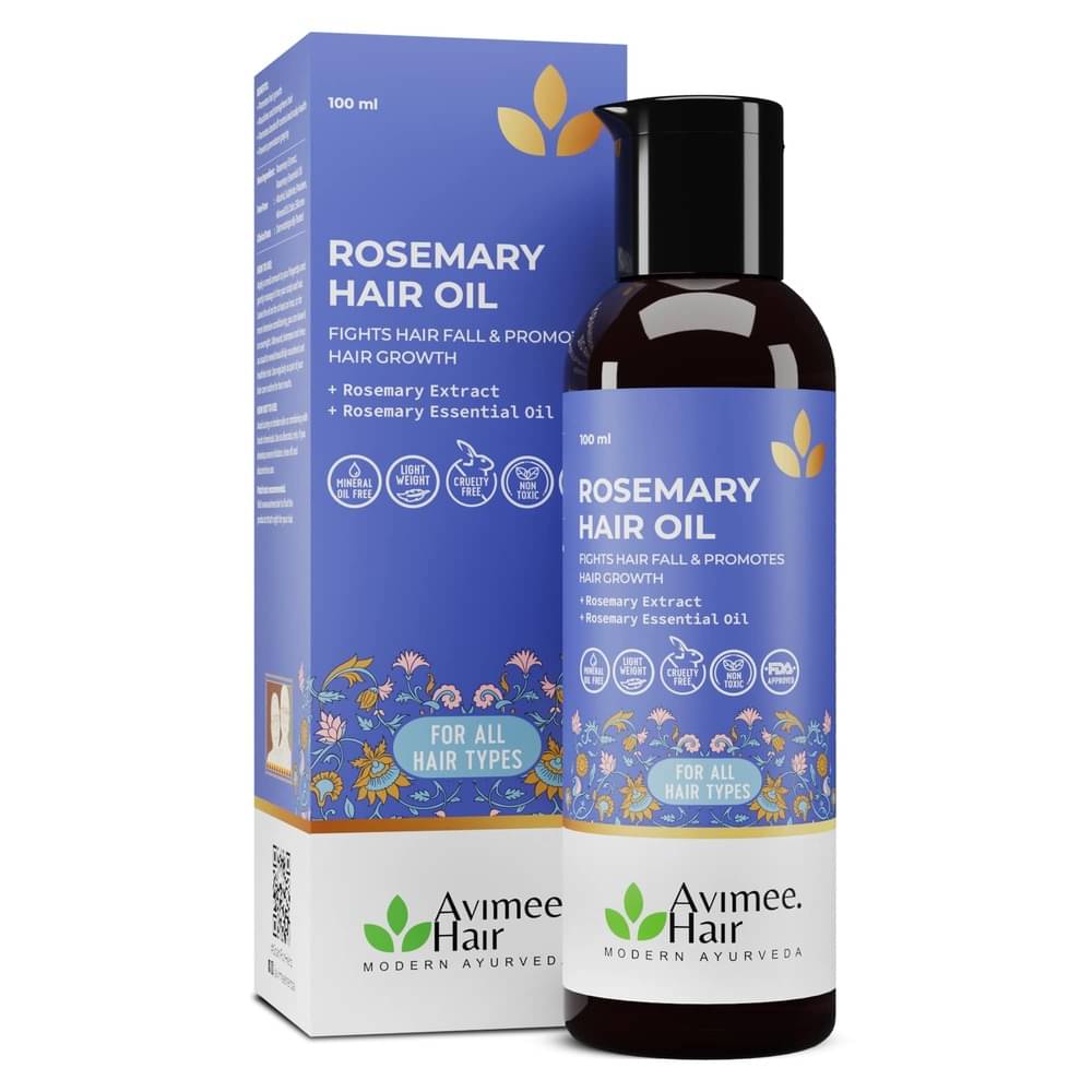 Avimee Herbal Rosemary Hair Oil, Strengthens Roots Prevents Dandruff Boosts Growth, 100 ml (Pack of 1) Avimee Herbal Rosemary Hair Oil, Strengthens Roots Prevents Dandruff Boosts Growth, 100 ml (Pack of 1)