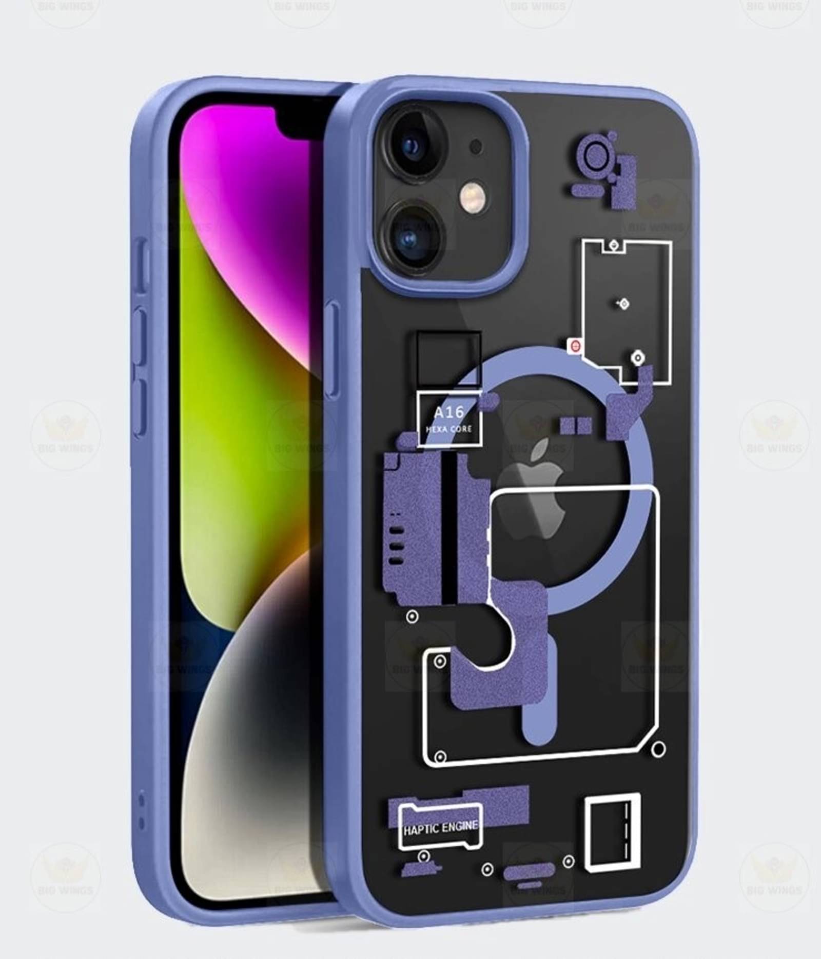 BIG WINGS Blue Printed Back Cover Polycarbonate Compatible For Apple iPhone 12 ( Pack of 1 )     			BIG WINGS Blue Printed Back Cover Polycarbonate Compatible For Apple iPhone 12 ( Pack of 1 )