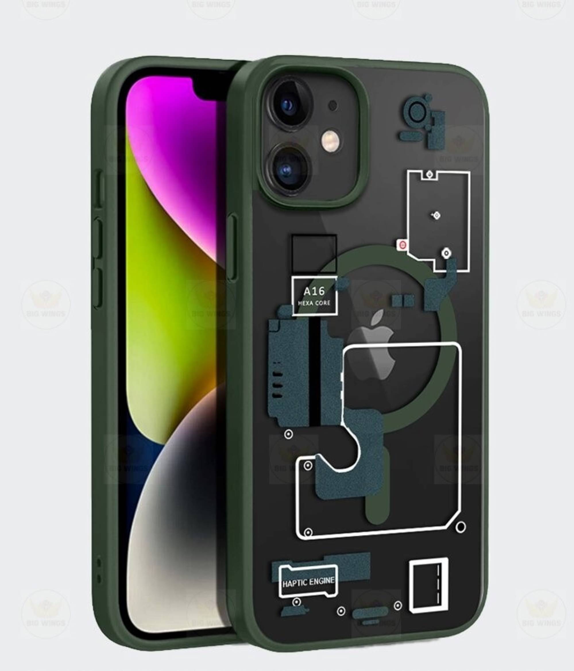BIG WINGS Green Printed Back Cover Polycarbonate Compatible For Apple iPhone 12 ( Pack of 1 ) BIG WINGS Green Printed Back Cover Polycarbonate Compatible For Apple iPhone 12 ( Pack of 1 )