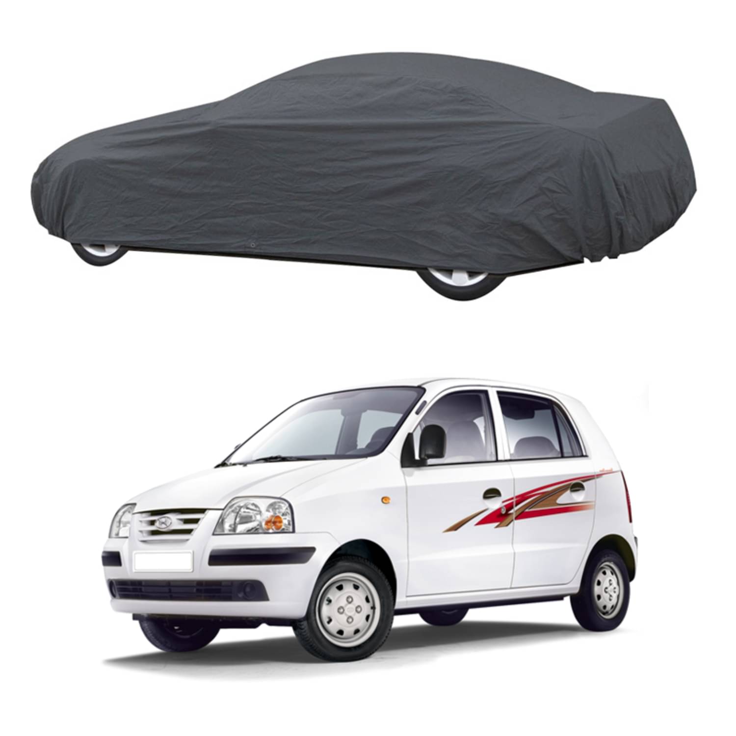     			CARNEST Car Body Cover for Hyundai Santro [1998-2000] Without Mirror Pocket ( Pack of 1 ) , Grey