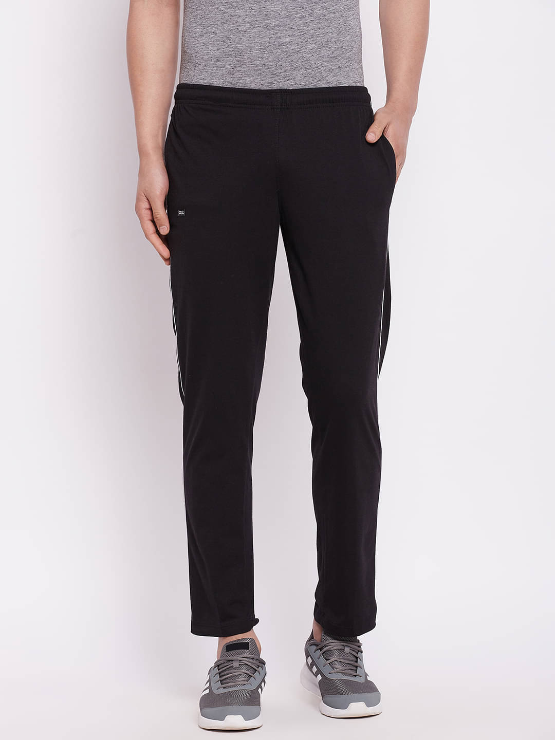     			Camey Black Cotton Men's Sports Drop Crotch ( Pack of 1 )