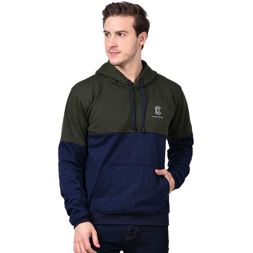     			Chanda Khuba Cotton Blend Hooded Men's Sweatshirt - Green ( Pack of 1 )