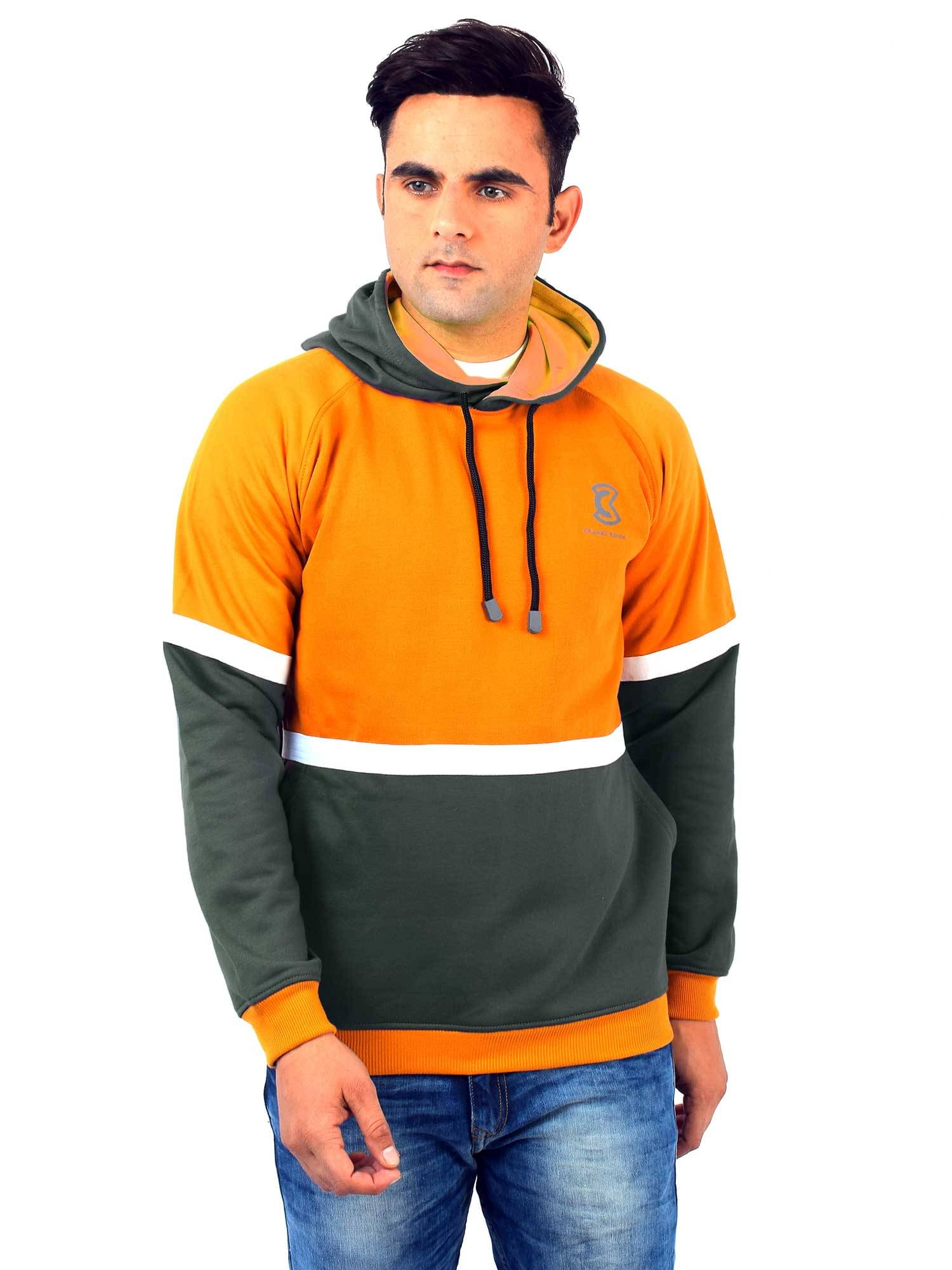 Chanda Khuba Cotton Blend Hooded Men's Sweatshirt - Orange ( Pack of 1 )     			Chanda Khuba Cotton Blend Hooded Men's Sweatshirt - Orange ( Pack of 1 )