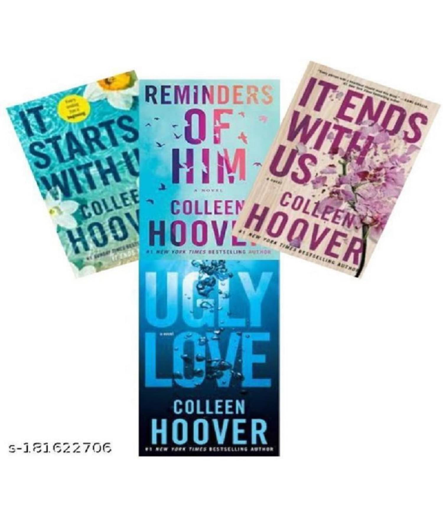 ( Combo of 4 books ) It Starts with Us: A Novel + Reminders of Him+ It Ends with Us + Ugly Lov ( Combo of 4 books ) It Starts with Us: A Novel + Reminders of Him+ It Ends with Us + Ugly Lov