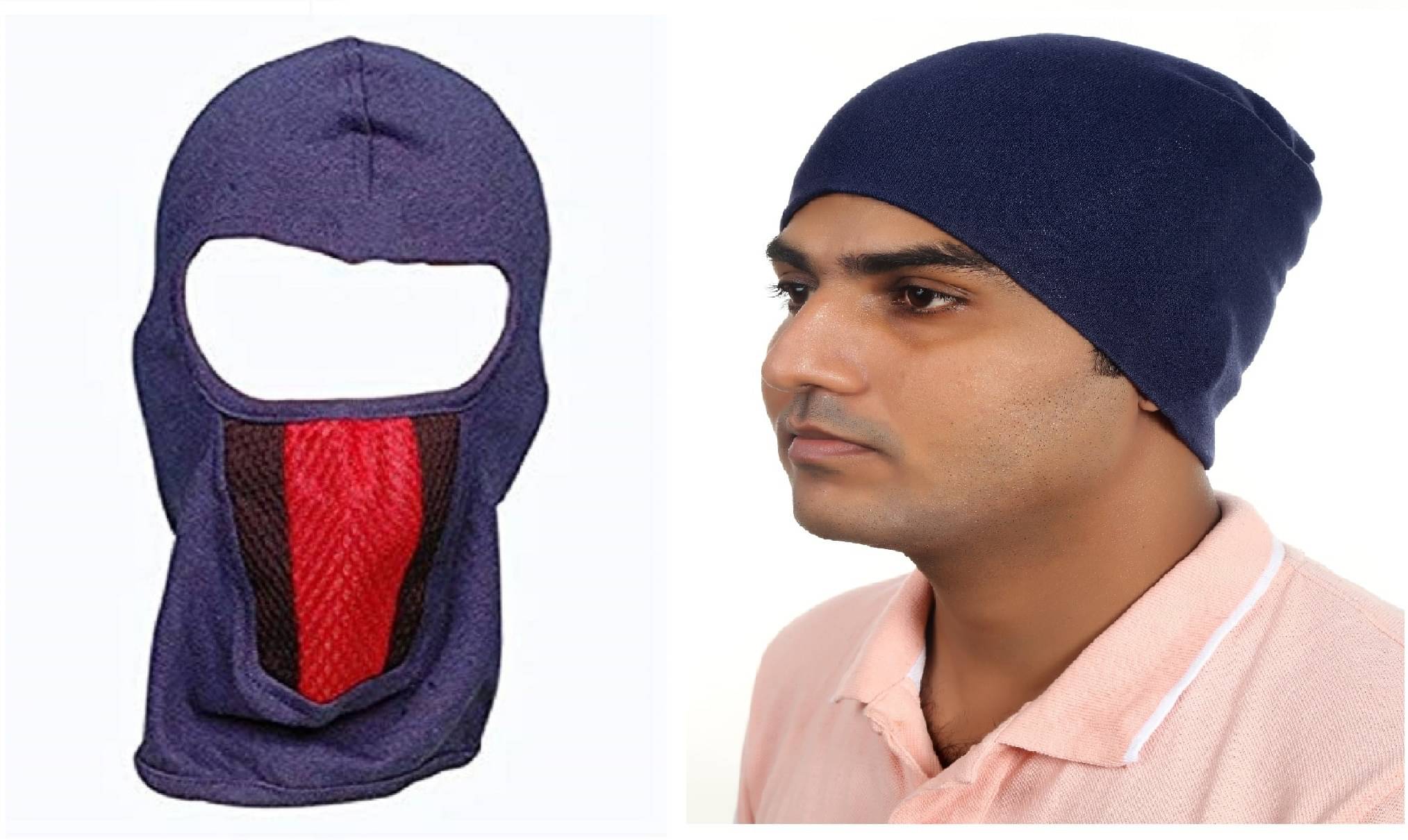 H-Store Black Cotton Face & Head Cover Combo H-Store Black Cotton Face & Head Cover Combo