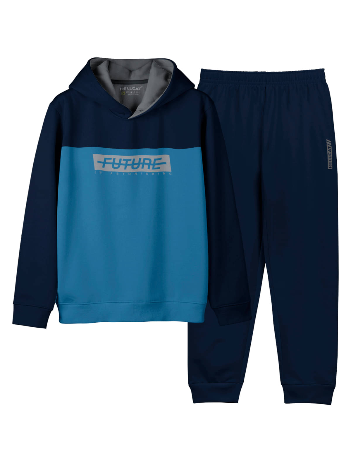     			HELLCAT Pack of 1 Girls Cotton Blend Sweatshirt With Pants ( Blue )