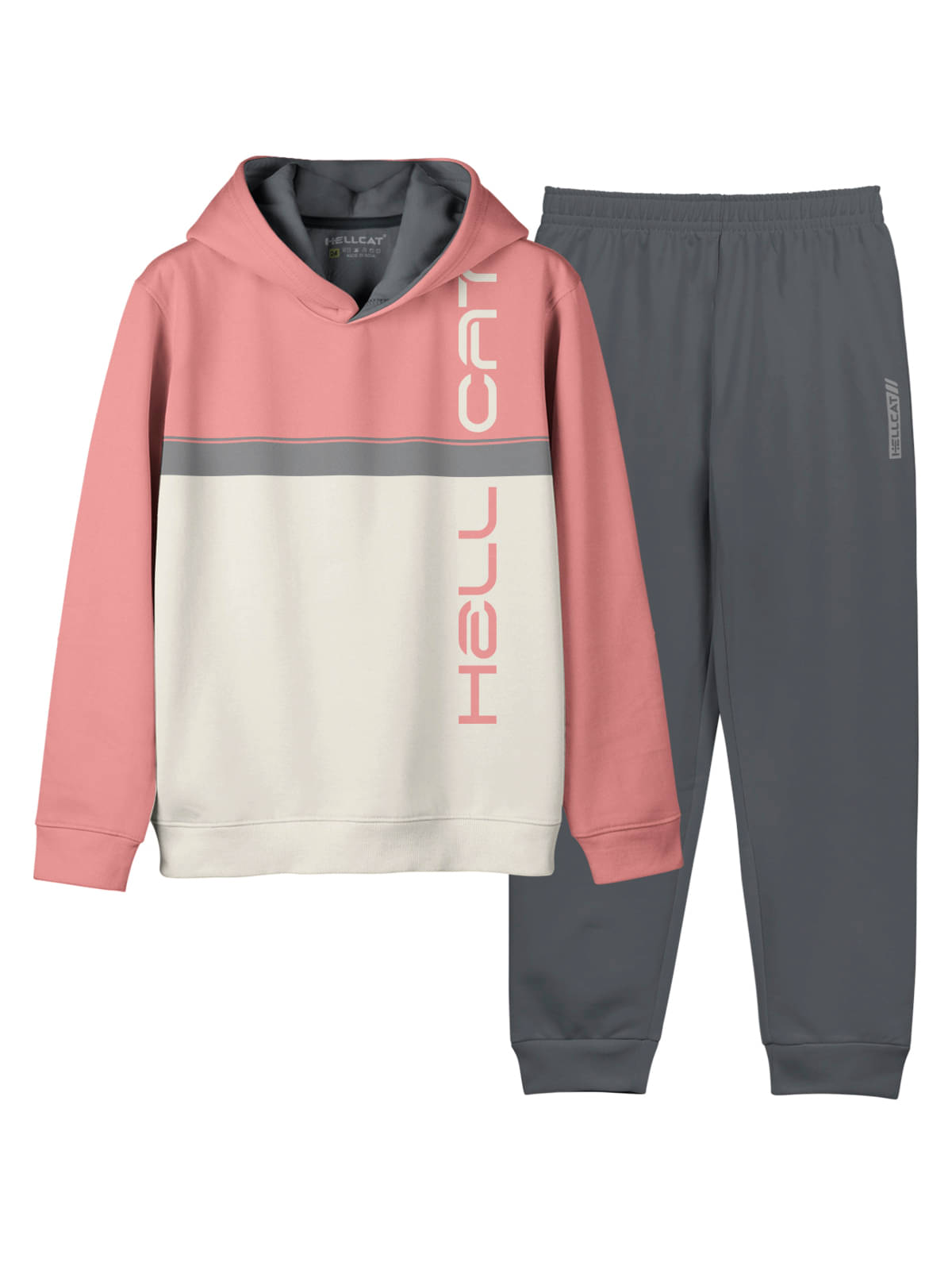     			HELLCAT Pack of 1 Girls Cotton Blend Sweatshirt With Pants ( Pink )