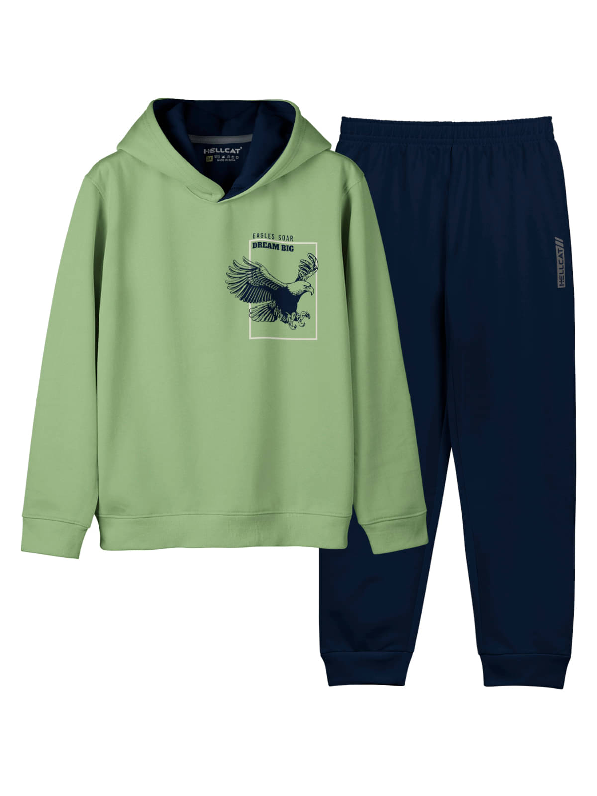     			HELLCAT Pack of 1 Girls Cotton Blend Top With Pants ( Green )